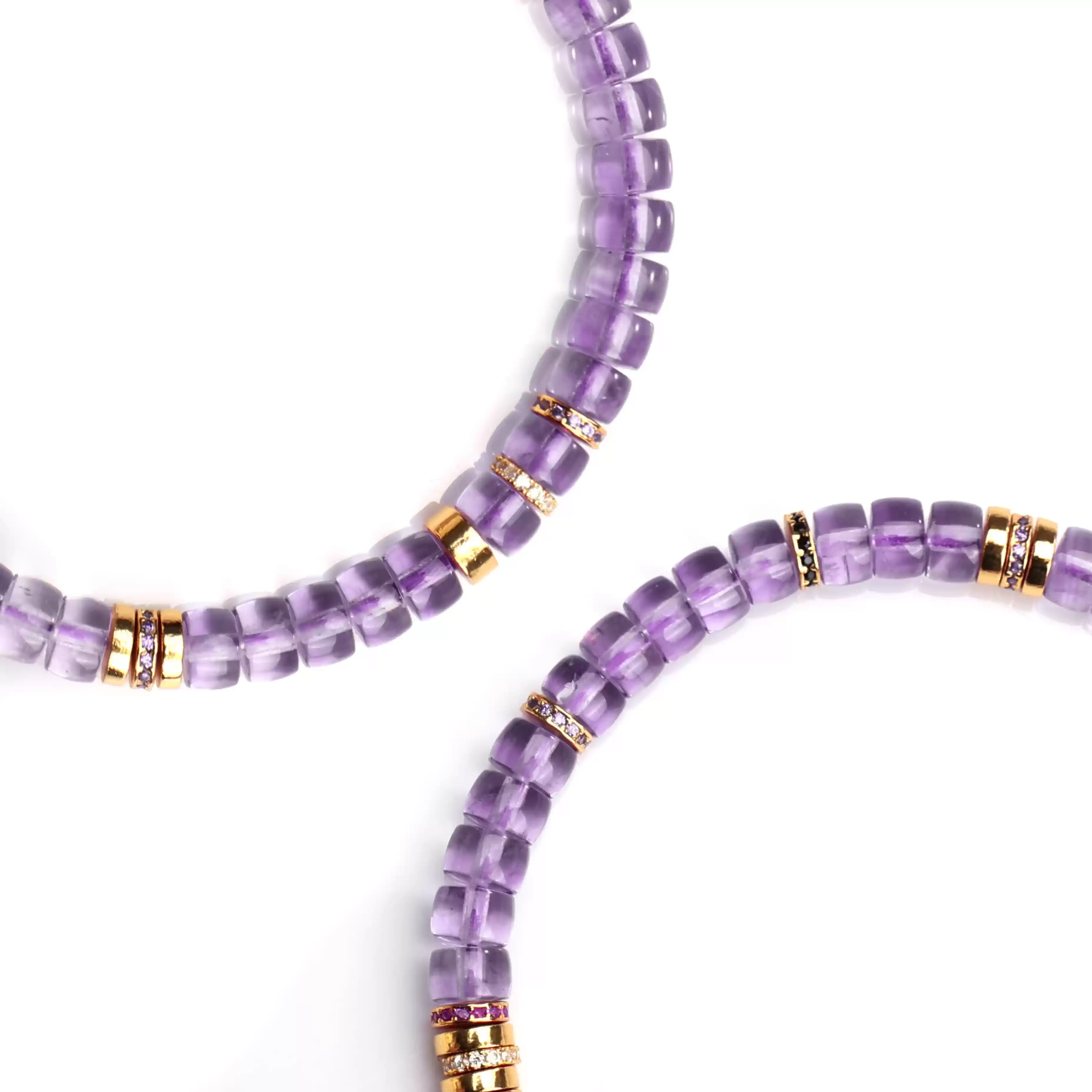 【寶石直切】紫塔晶/紫水晶直切寶石等級水晶手鍊