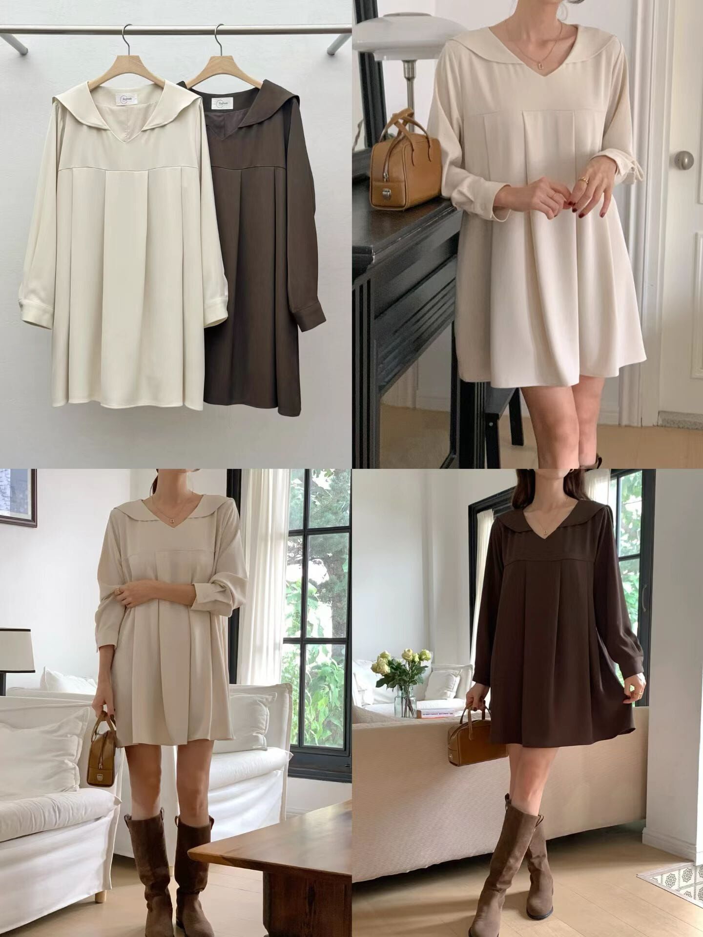 RF5233 大翻領娃娃連身裙