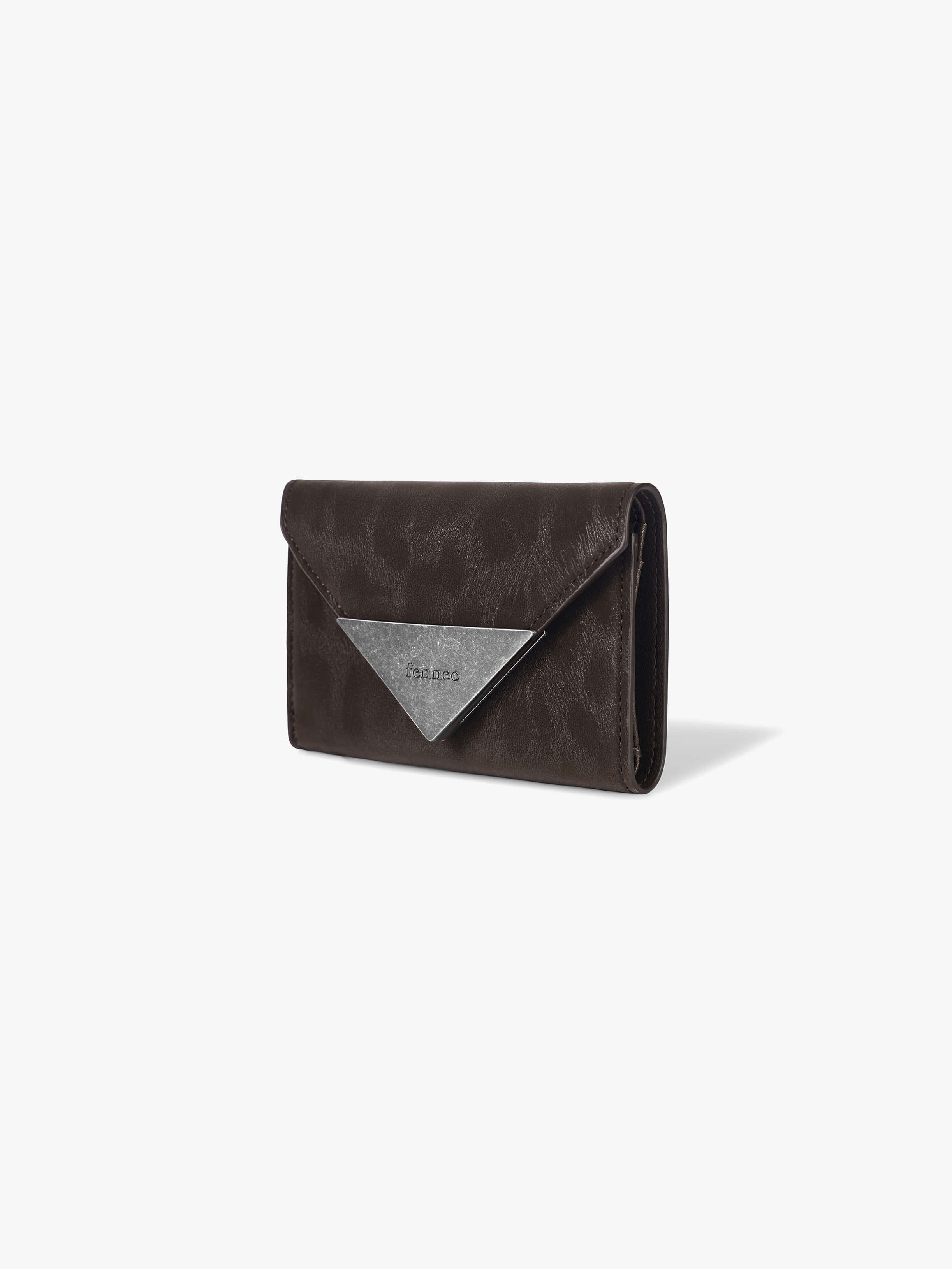 fennec - MATT TRIANGLE WALLET (LEOPARD BROWN)