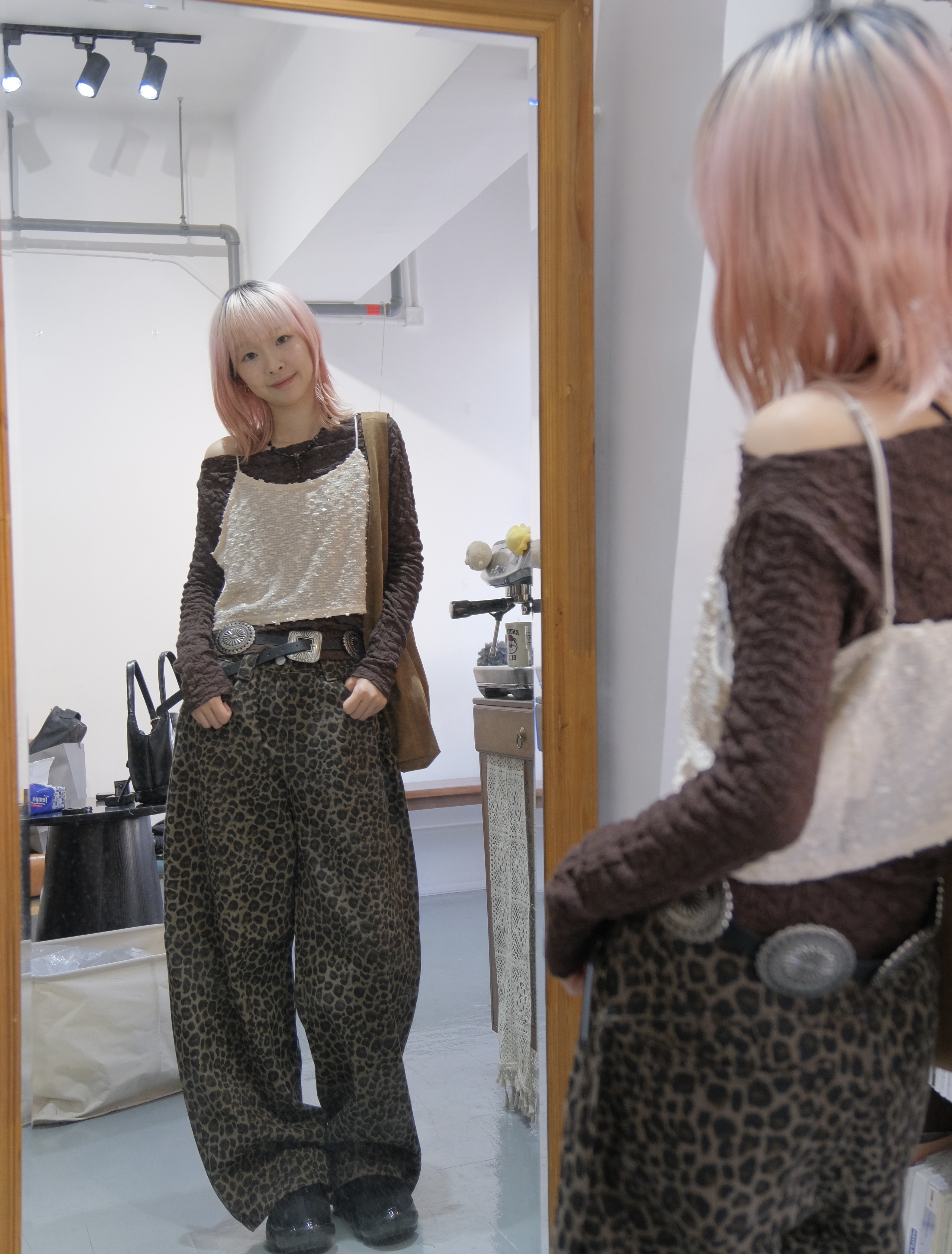 閃閃線織短外搭