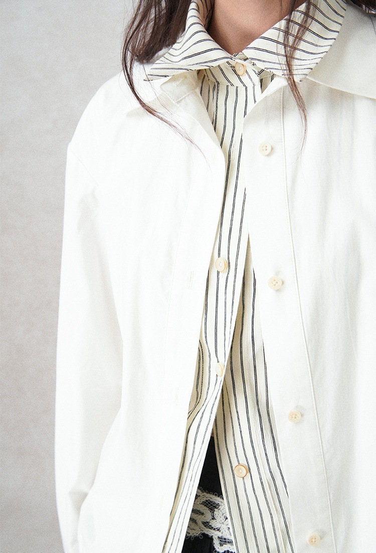 Vivienne Westwood致敬款 假2件長袖襯衫