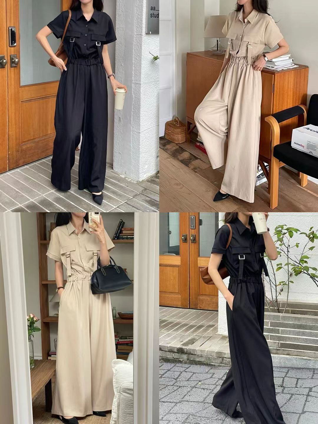 RF5236 老錢風輕奢連身褲