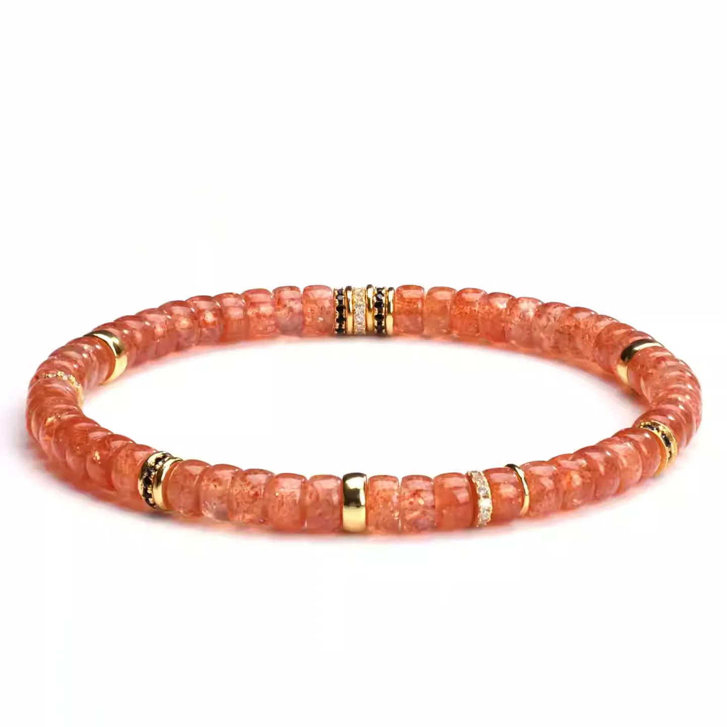 【寶石直切】金太陽石直切寶石等級水晶手鍊