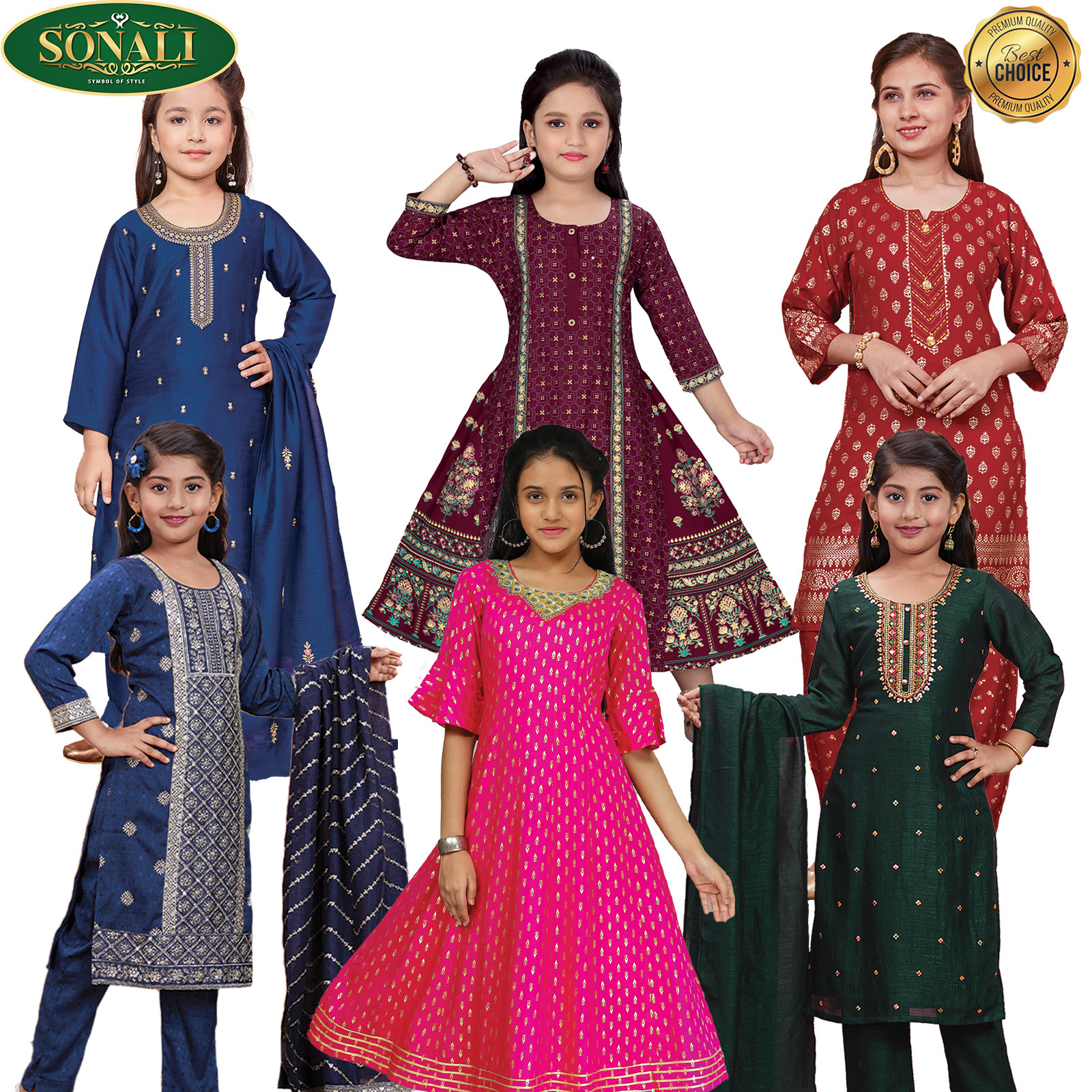 Sonali's Premier Quality Girl's Suits / Girl's Dresses / Girl's Gown (Style & Refer Images) - Moving out Sale Offer!