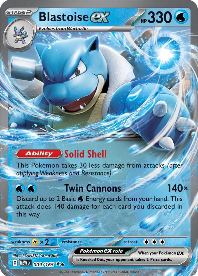 Scarlet & Violet 151 [MEW EN 009/165] - Blastoise Ex