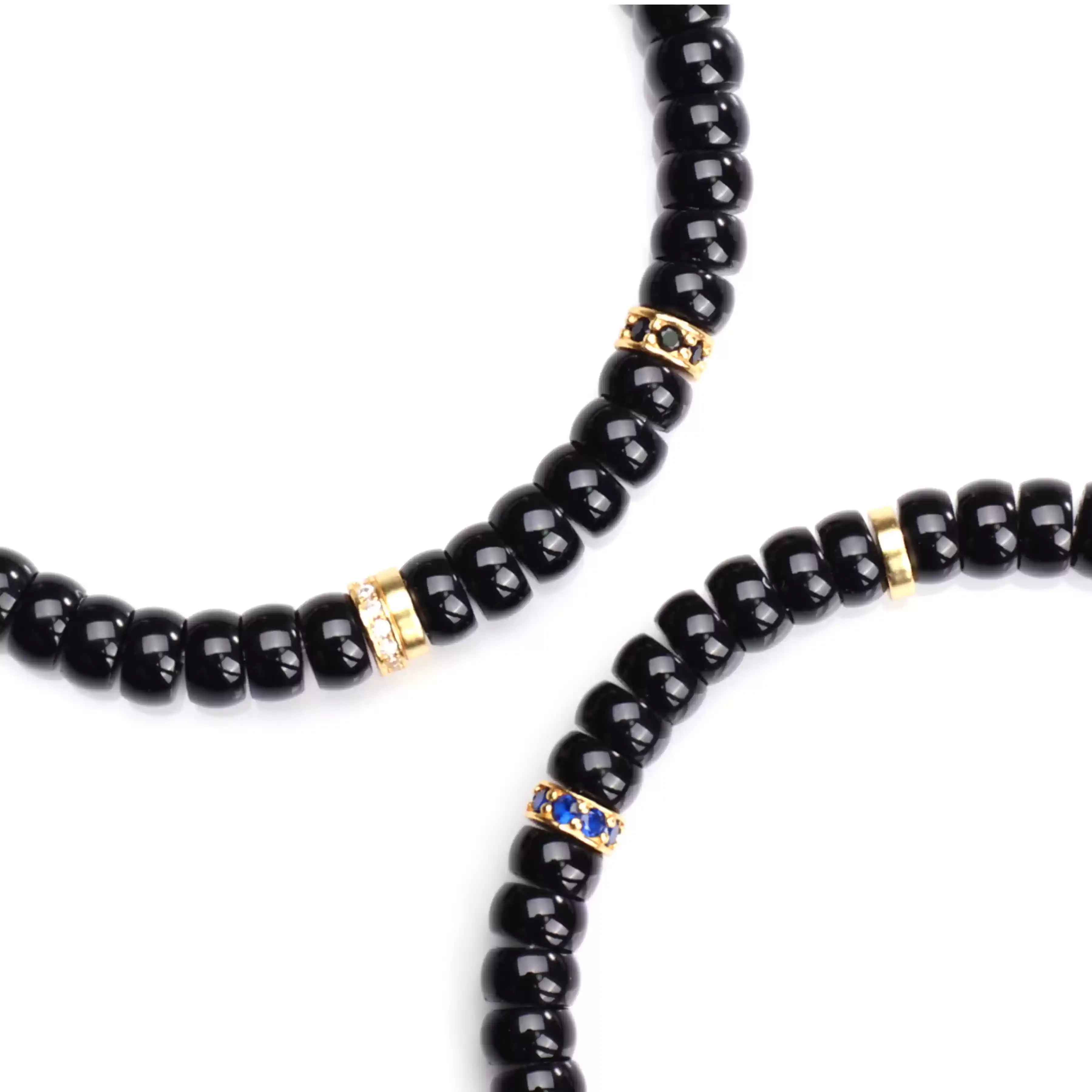 【寶石直切】黑瑪瑙直切寶石等級水晶手鍊