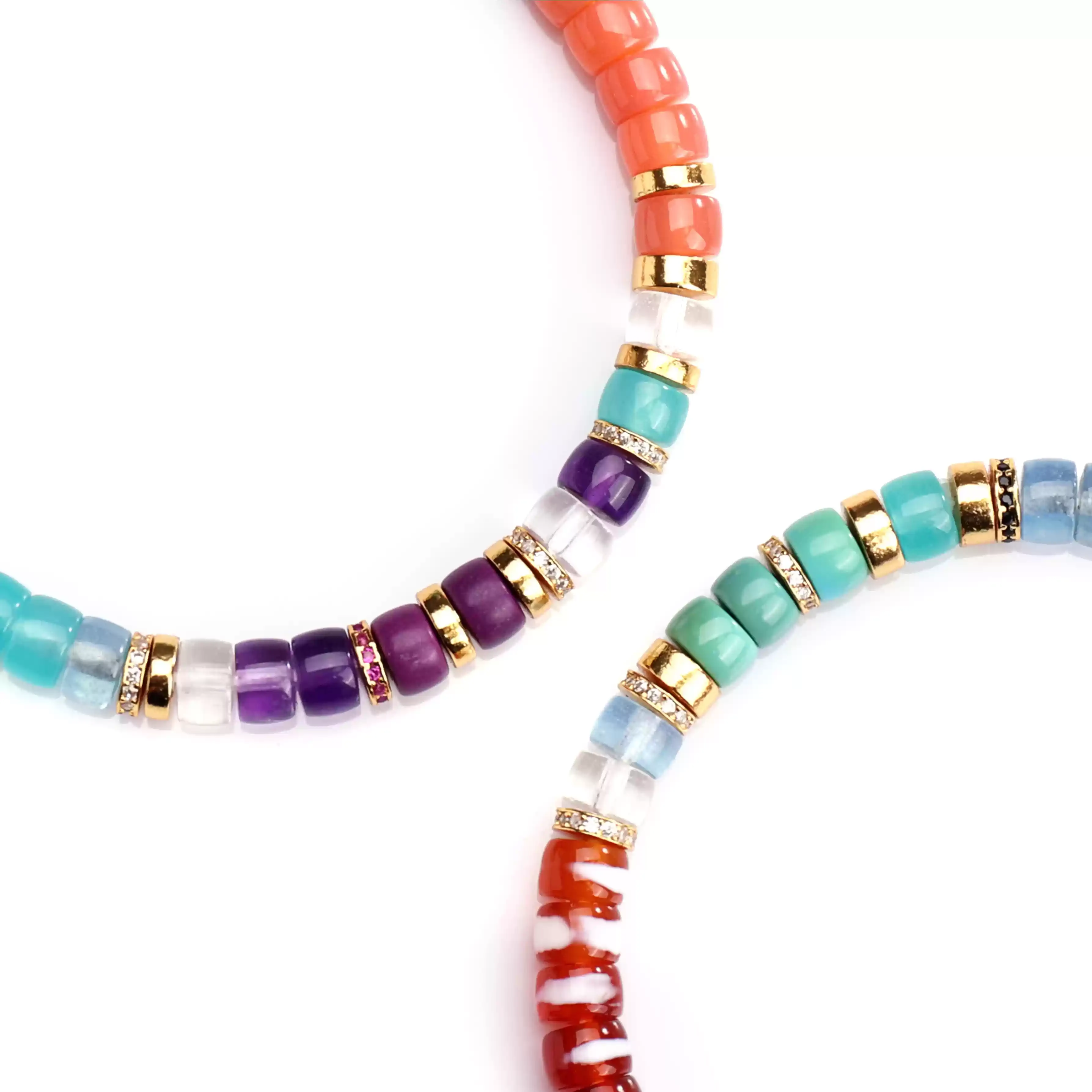 【寶石直切】流螢幻彩多寶彩紅直切寶石等級水晶手鍊