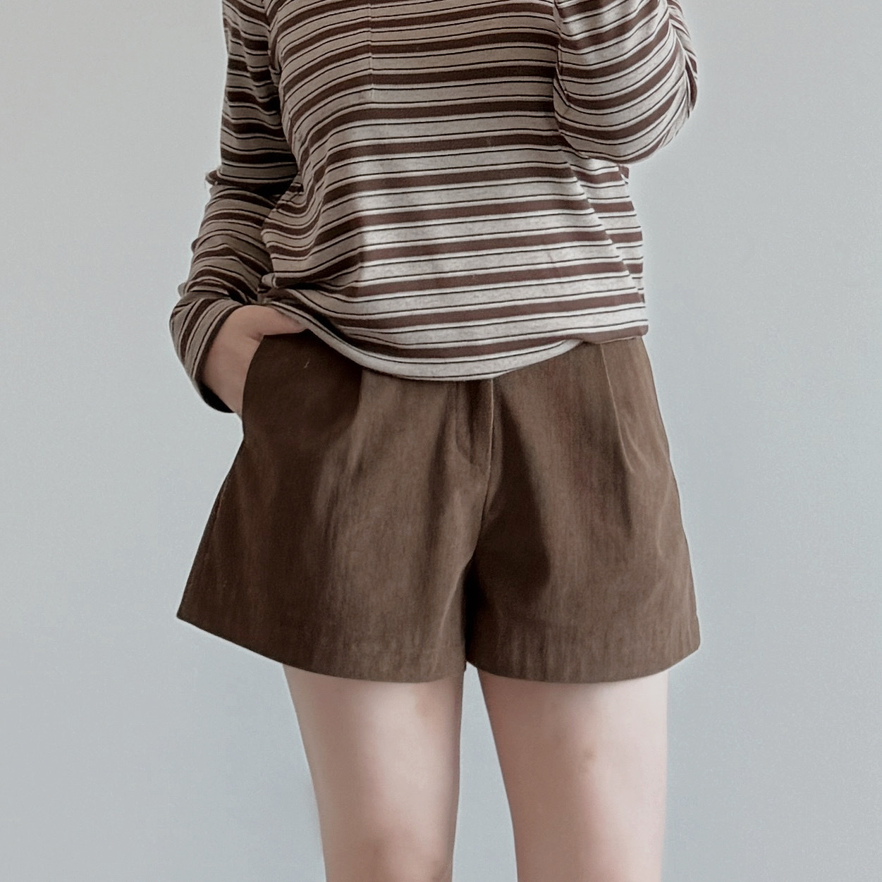 現貨 7310 燈芯絨A-line短褲