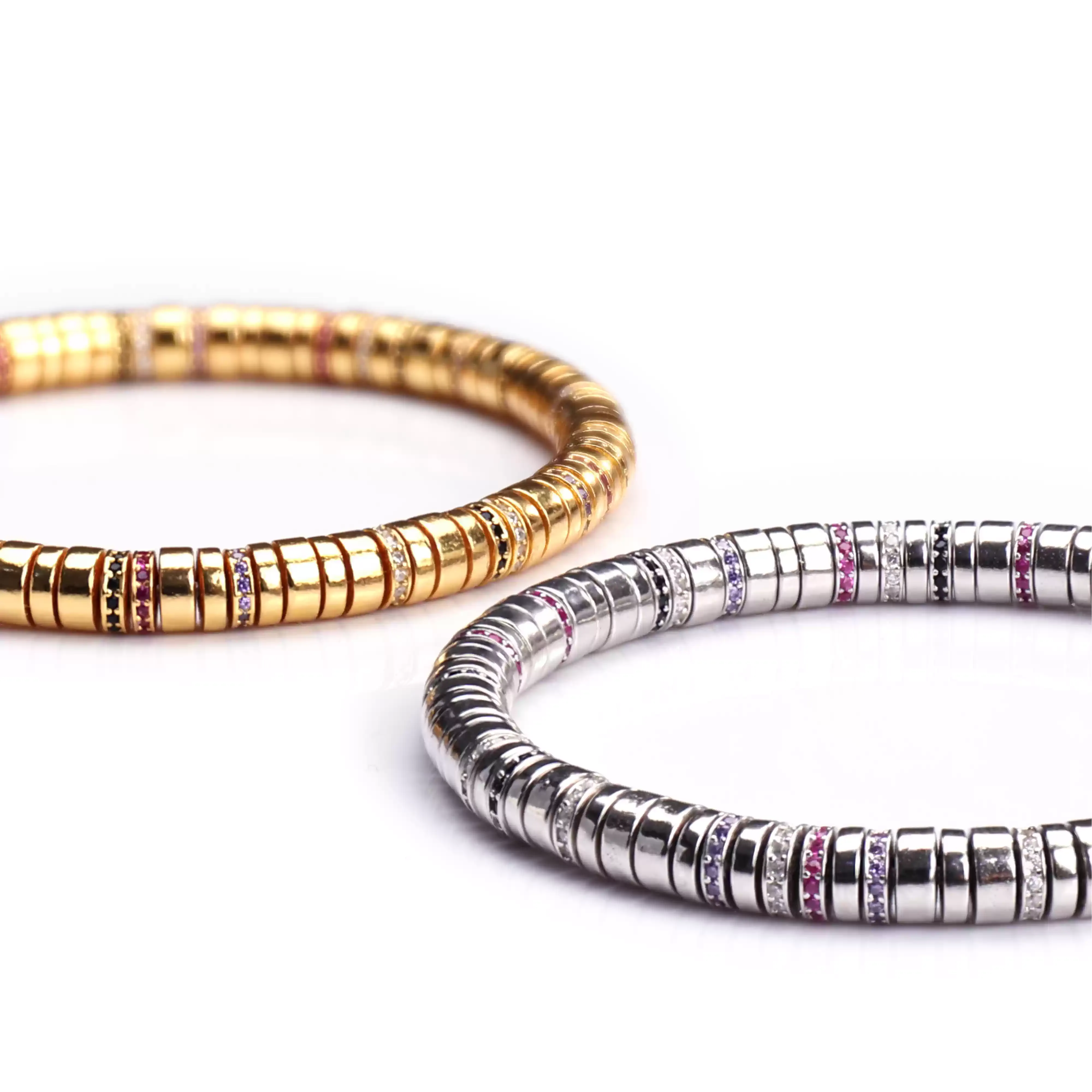 【寶石直切】純銀鍍白金/黃金直切寶石等級水晶手鍊 【寶石直切】純銀鍍黃金直切寶石等級水晶手鍊