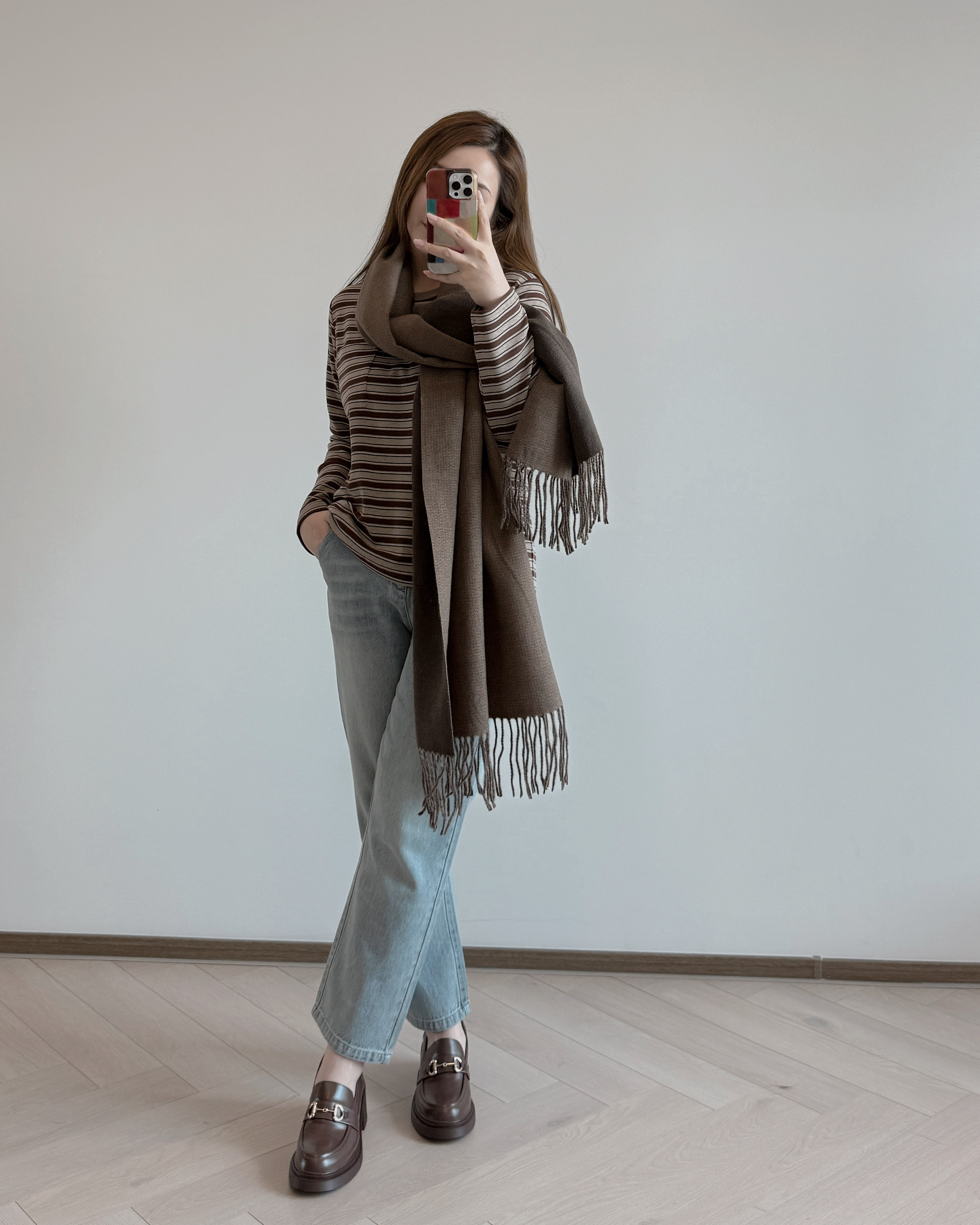 現貨 7314 百搭啡杏粗間軟糯TOP