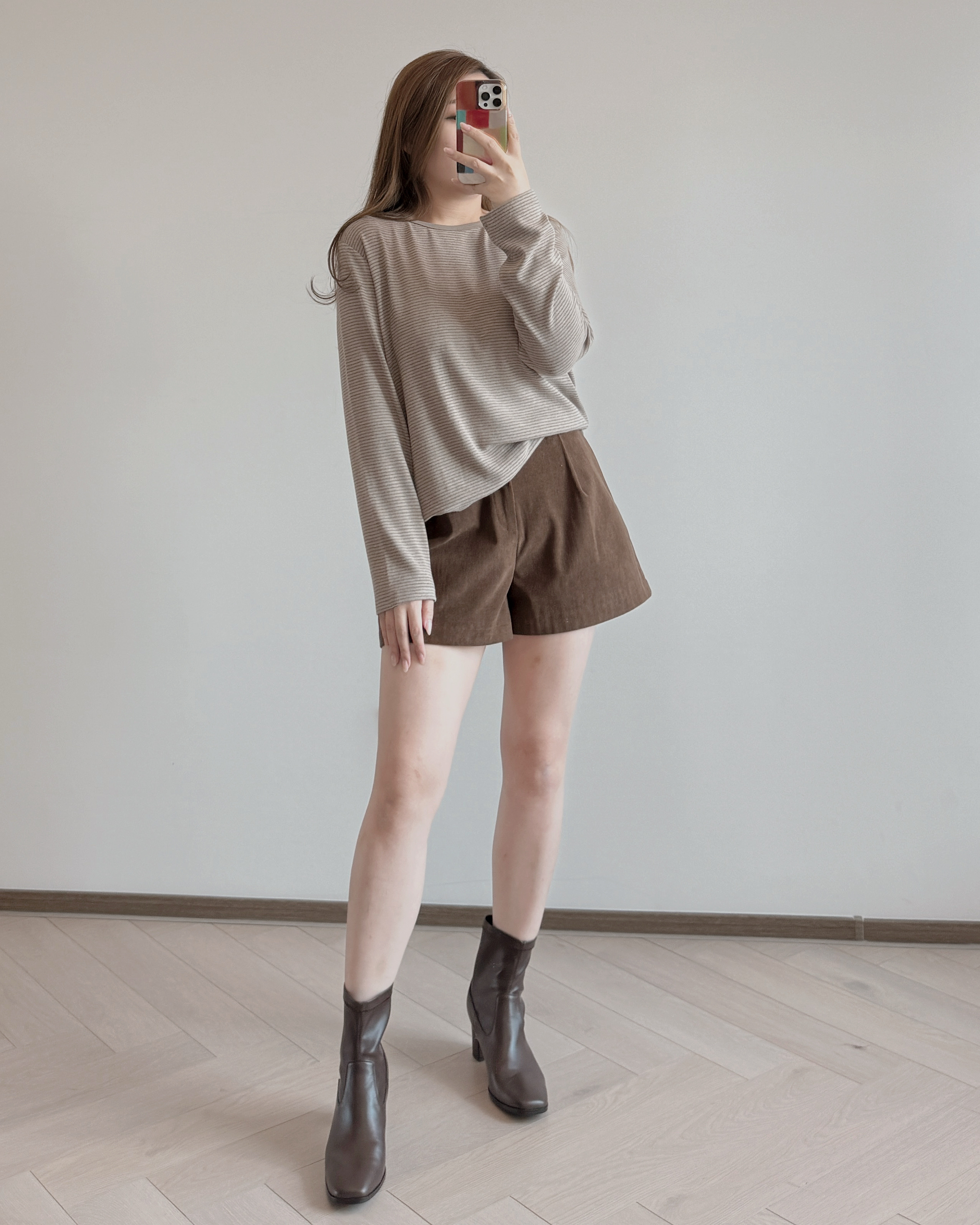 現貨  7313 深卡其幼間軟糯TOP