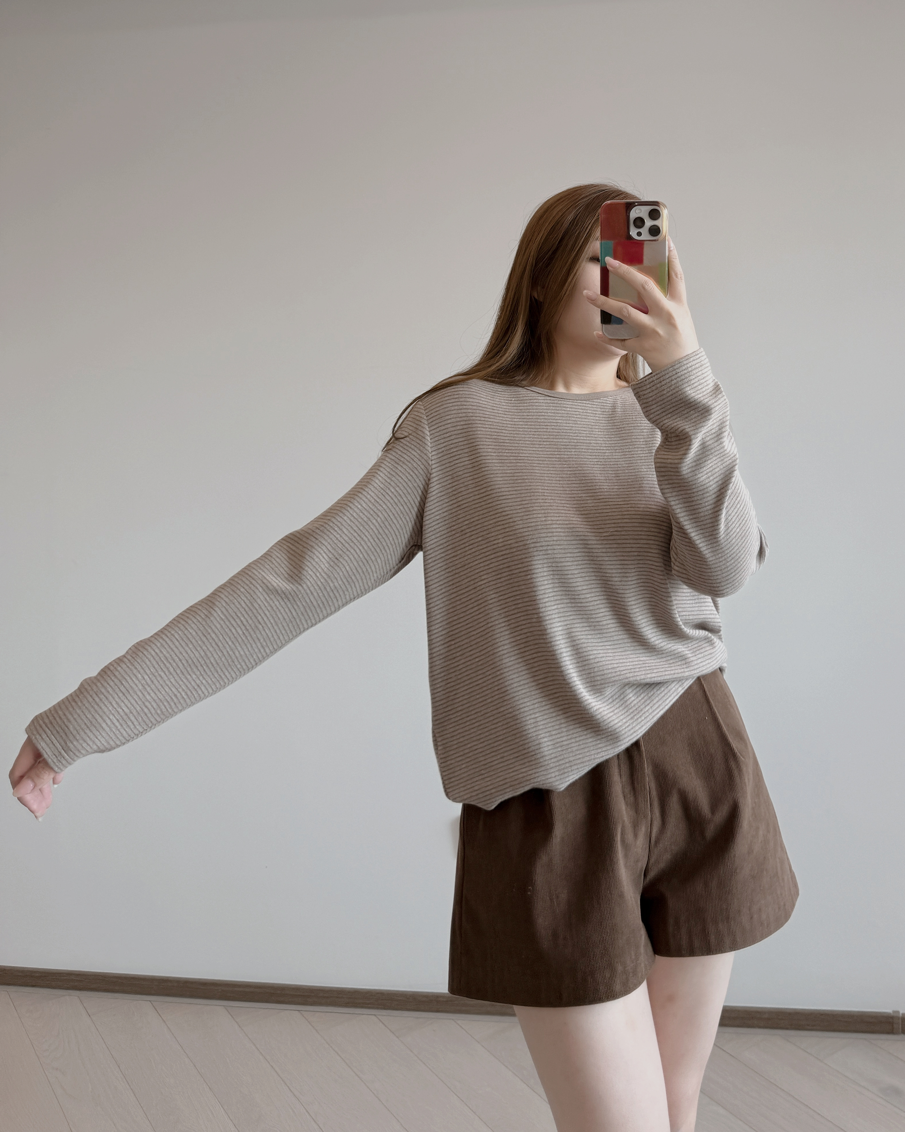 現貨 7310 燈芯絨A-line短褲