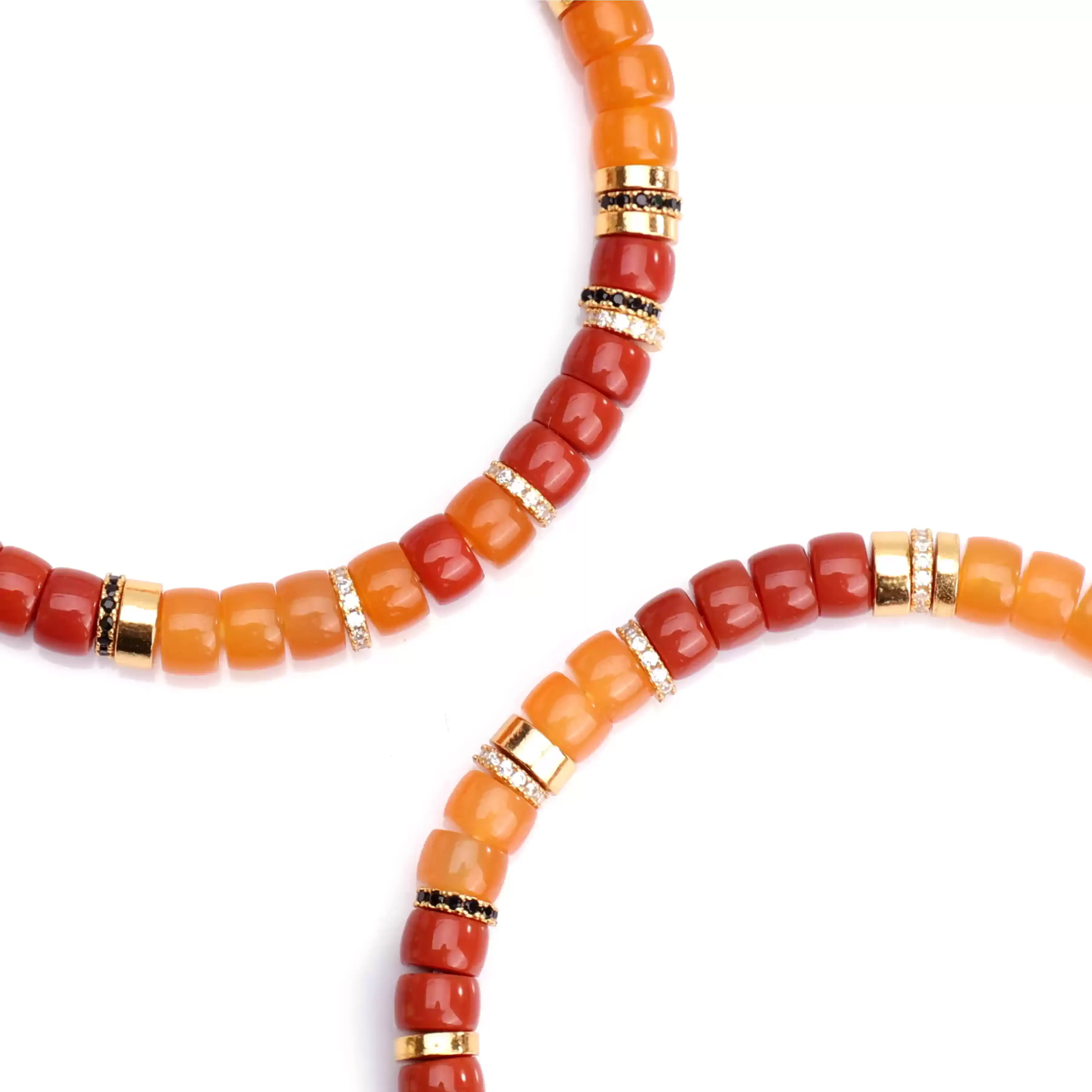 【寶石直切】南紅瑪瑙+緬甸黃玉直切寶石等級水晶手鍊