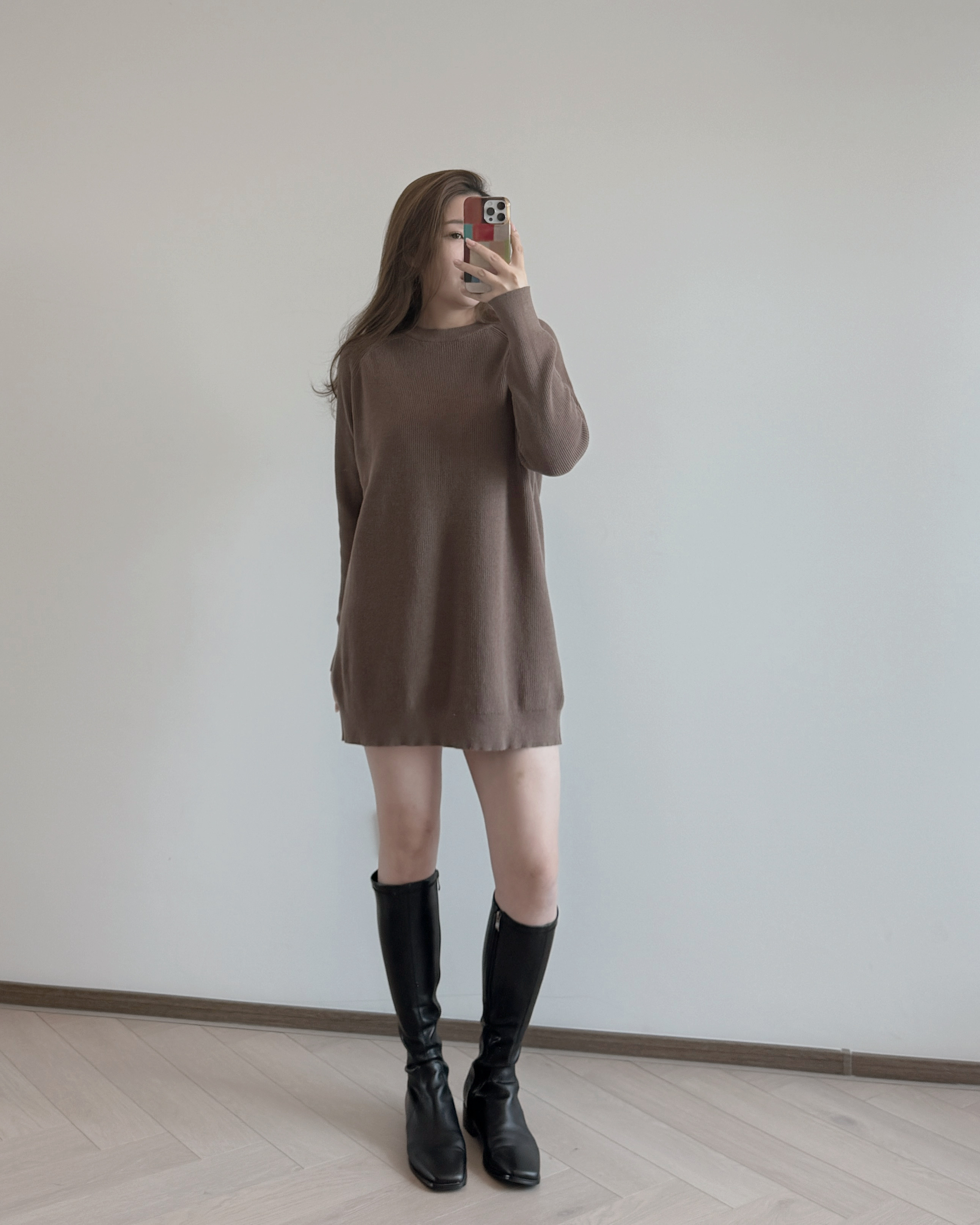 現貨 7281 栗子啡中長線衫