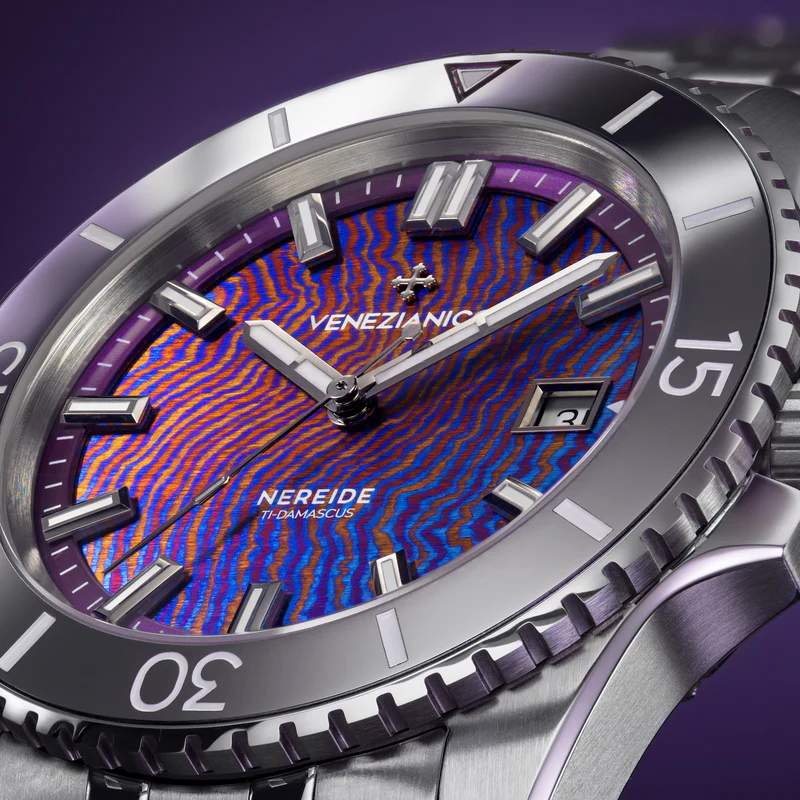 Venezianico Nereide Ti-Damascus Limited Edition 鈦大馬士革 機械錶 45215TDL