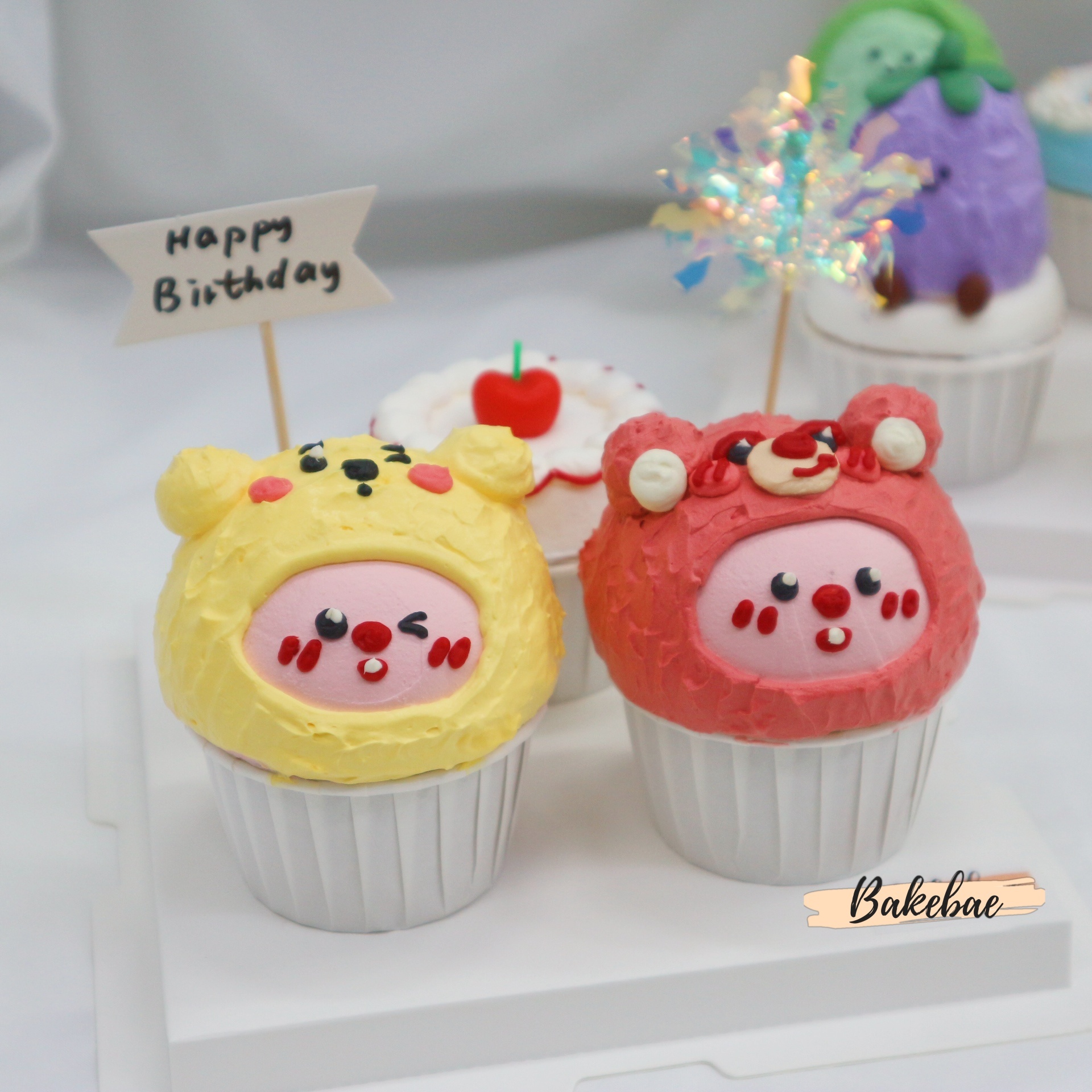 粉紅小熊立體杯子蛋糕組