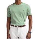 [S] POLO RALPH LAUREN GREEN SMALL LOGO PATCH SHORT SLEEVE FIT T-SHIRT, 710746817102-GREEN (SUZZ142)