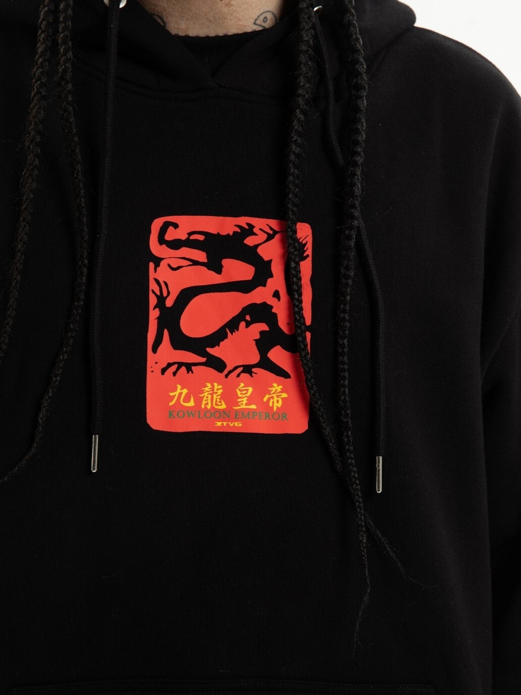 RTVG 九龍皇帝龍年限定款 飛龍印花 黑色帽 T