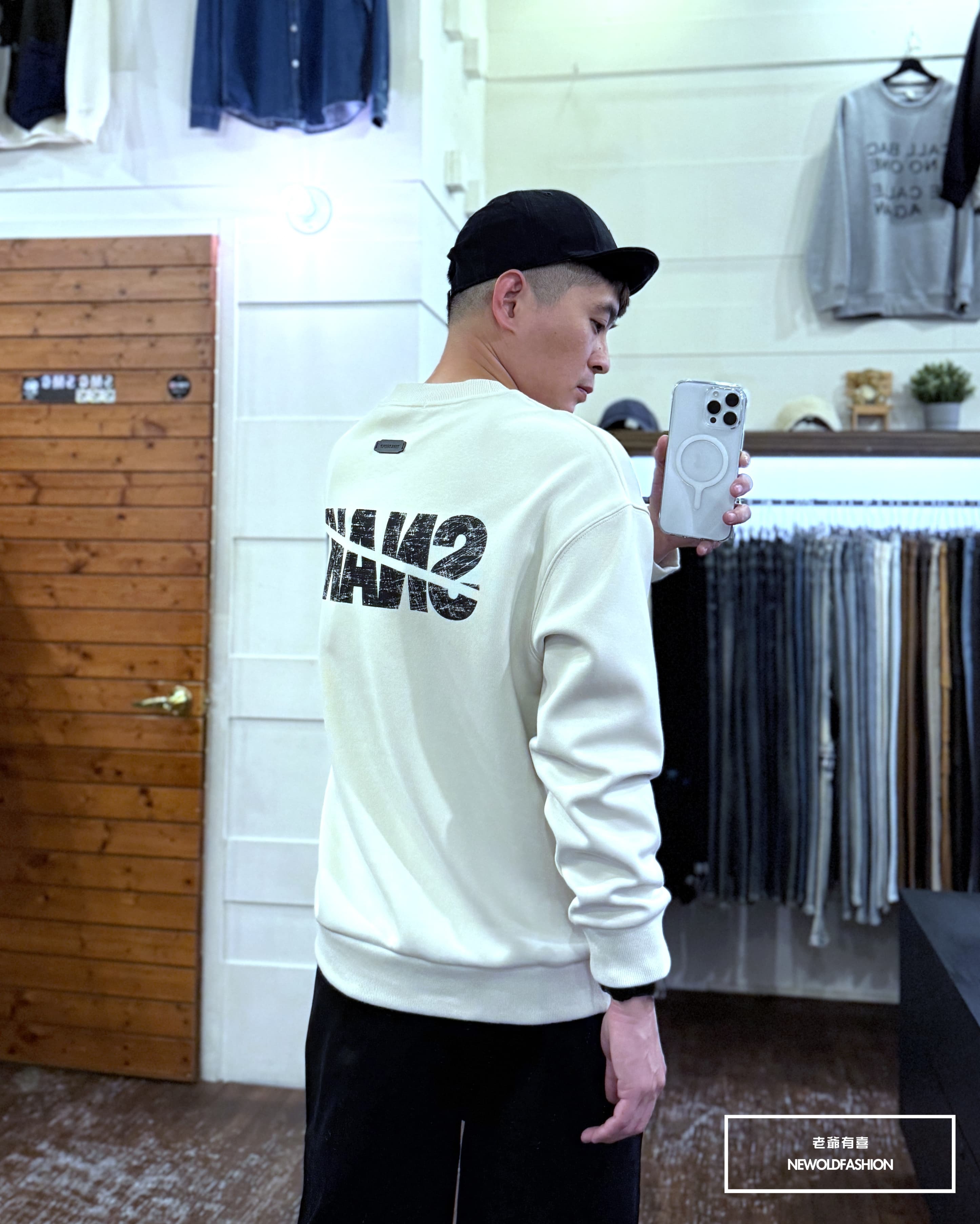 『新品上市』重磅SNAKE裂紋大學T(NOF25106108)-米