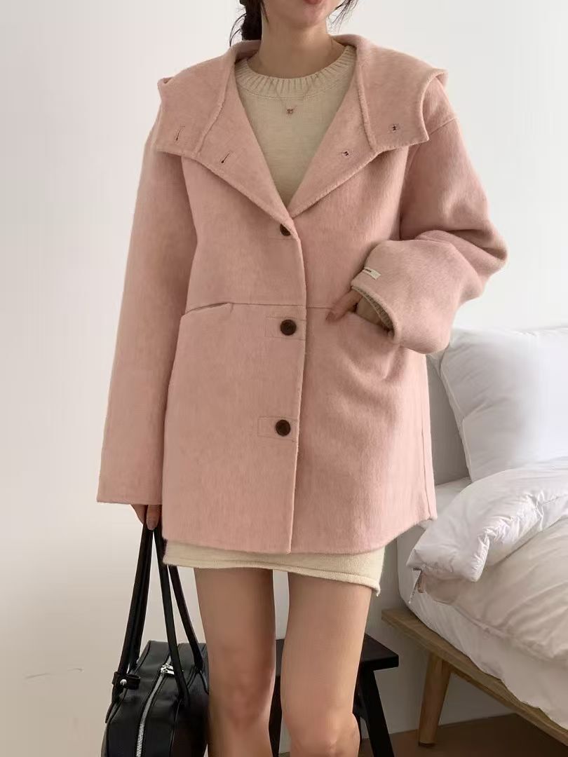 RF5239 手工連帽羊毛外套