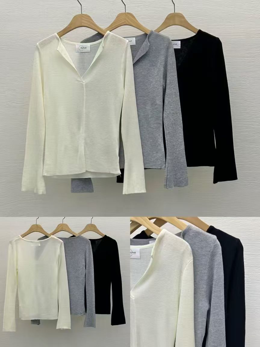 RF5240 亨利領喇叭袖上衣