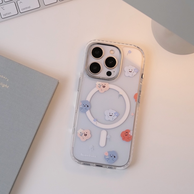 心情磁吸手機殼 小花喜怒哀樂