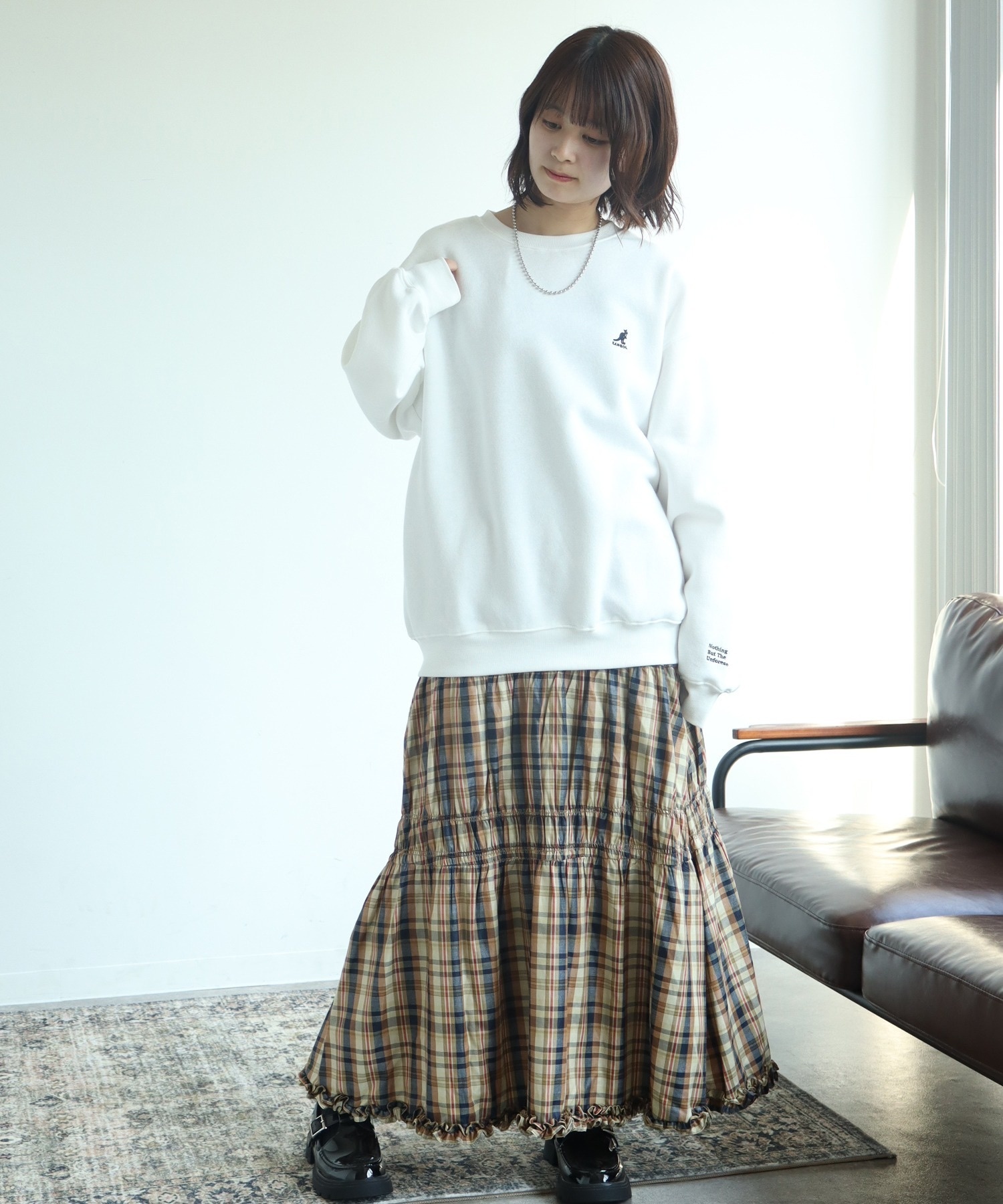 KANGOL Fleece-Lined Crew Neck Sweatshirt