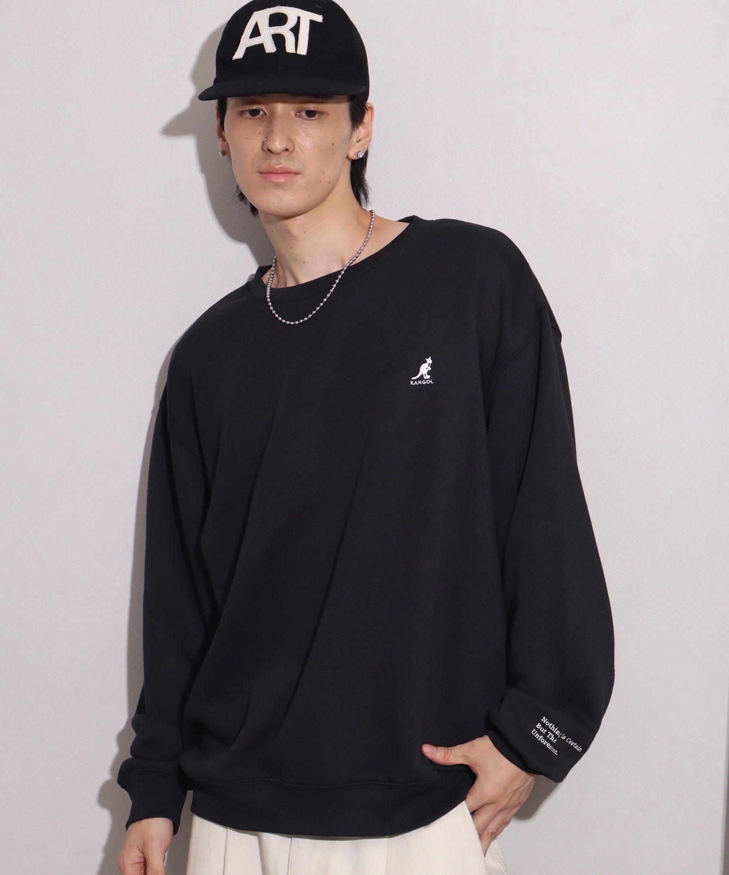 KANGOL Fleece-Lined Crew Neck Sweatshirt