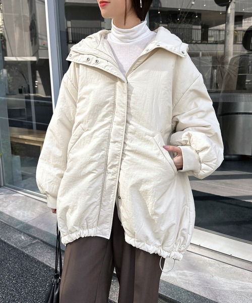 日本🇯🇵連線 and Me 超大寬鬆中棉連帽外套 oversized下擺抽繩 寬鬆 連帽外套 外套 夾克外套 4色(任買兩件711免運)/預購