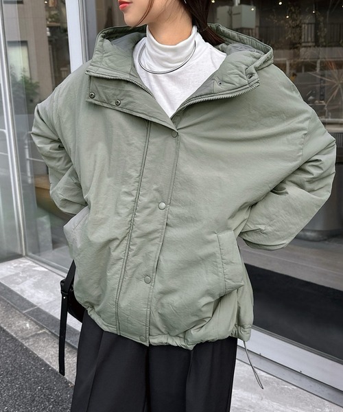 日本🇯🇵連線 and Me 連帽波形中長版外套 寬鬆 oversized 外套 保暖外套 4色(任買兩件711免運)/預購