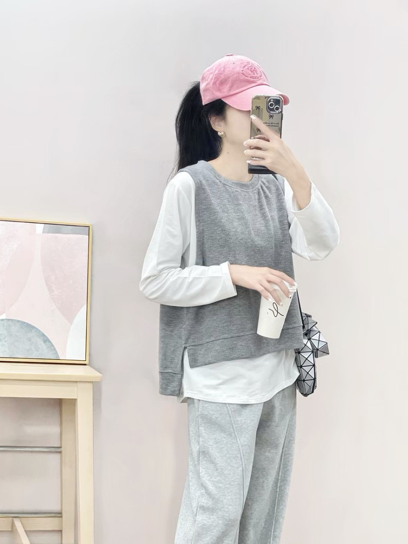 不用搭配就能輕鬆有造型的真兩件上衣 ⚡搶現貨⚡