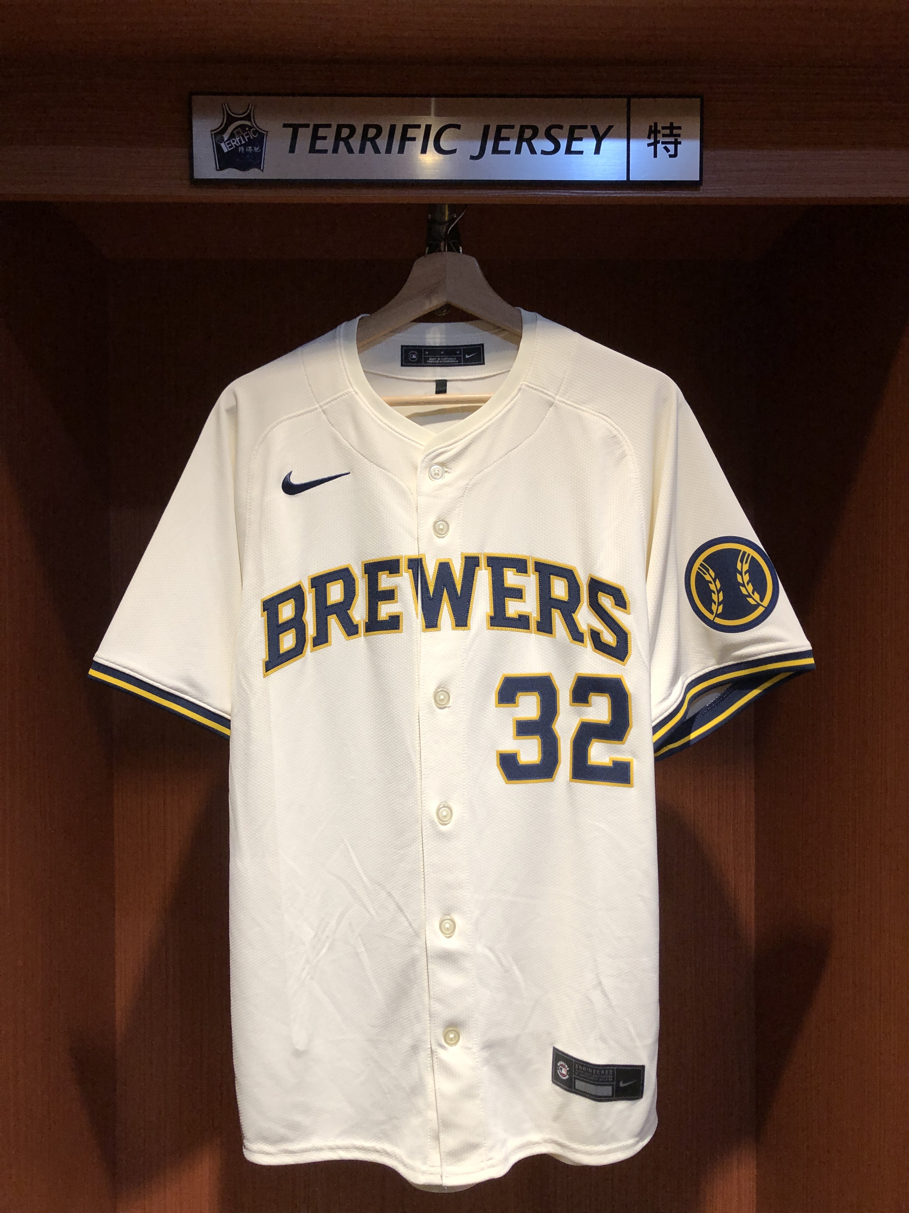 MLB球衣 Jacob Misiorowski 密爾瓦基釀酒人米白 Nike Limited Player Name Jersey 球迷版 熱轉印 全新
