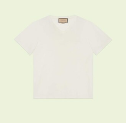 [E] GUCCI S/S V/NECK TSHIRT COTTON JERSE, 700131XJEJF9088 (EGC239)