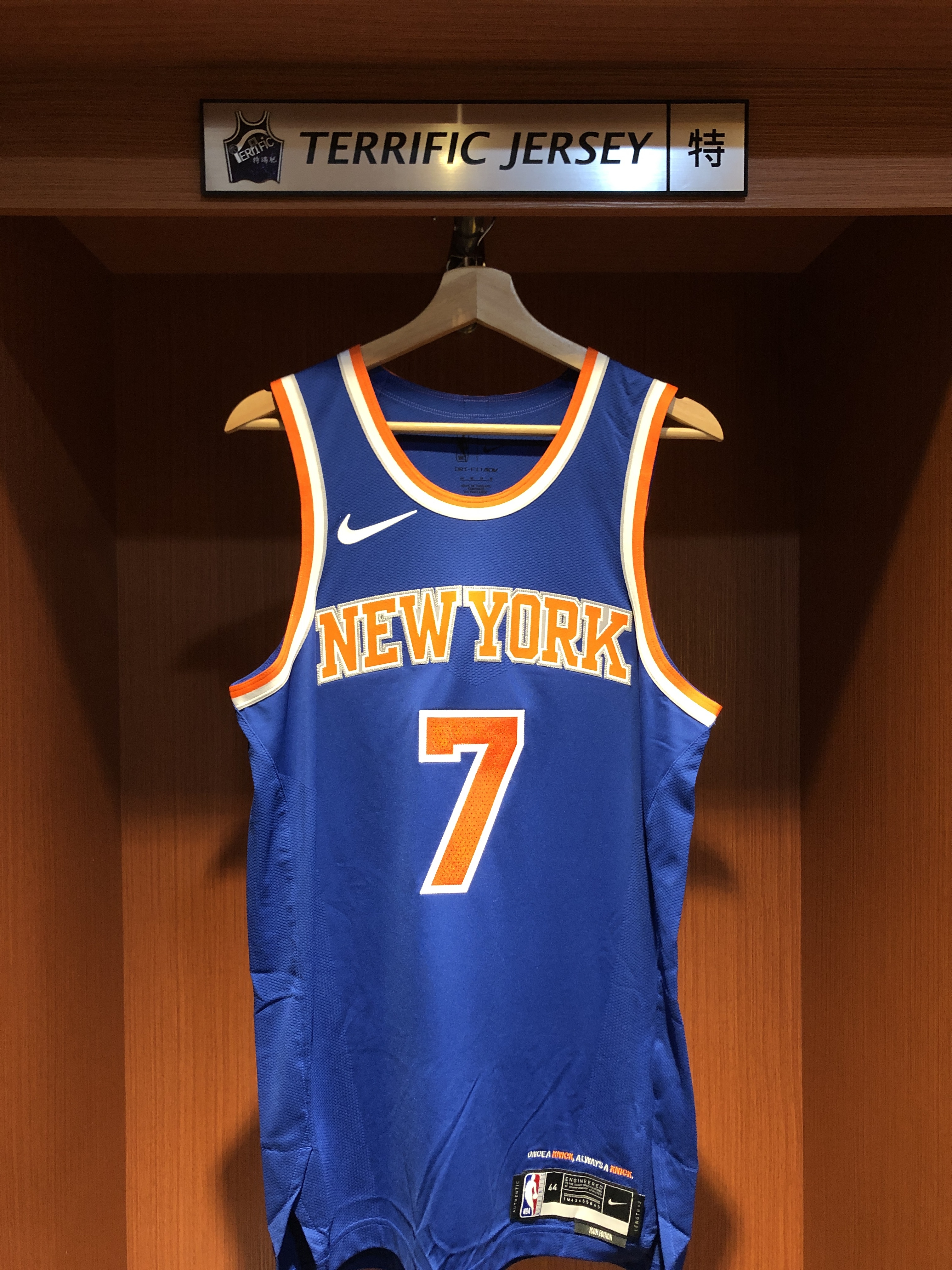 NBA球衣 Carmelo Anthony 紐約尼克藍 Icon Nike Authentic 球員版 電繡 全新