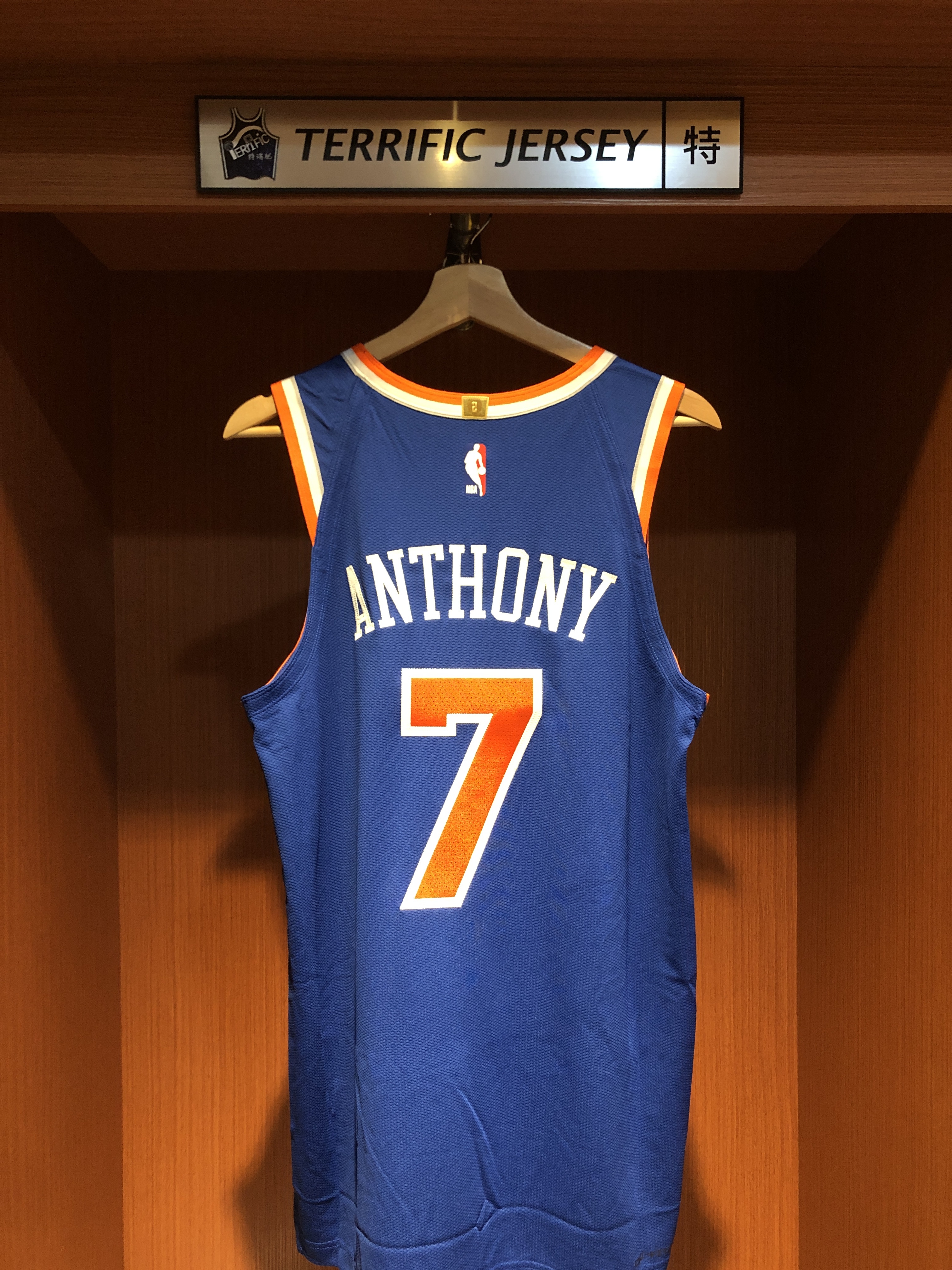 NBA球衣 Carmelo Anthony 紐約尼克藍 Icon Nike Authentic 球員版 電繡 全新