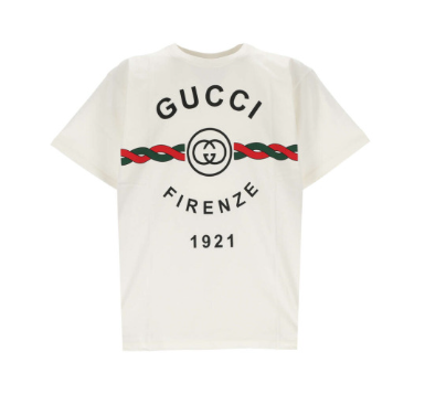 [E] GUCCI S/S OVER T-SHIRT COTTON JERSEY, 616036XJD7T9095 (EGC236)