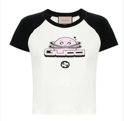 [E] GUCCI S/S T-S CTN JERSEY W/GUCCI, 768183XJF719281 (EGC233)