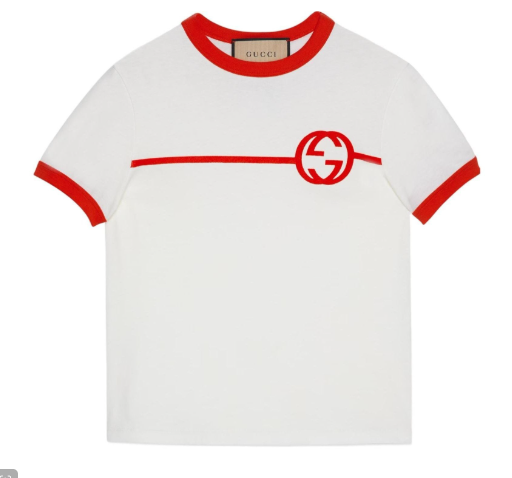 [E] GUCCI S/S T-S CTN JERSEY W/GG DTL, 723566XJF749095 (EGC229)