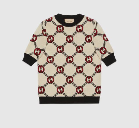 [E] GUCCI S/S CW/NK TOP EXTRAFINE WOOL, 678310XKB7T9194 (EGC225)