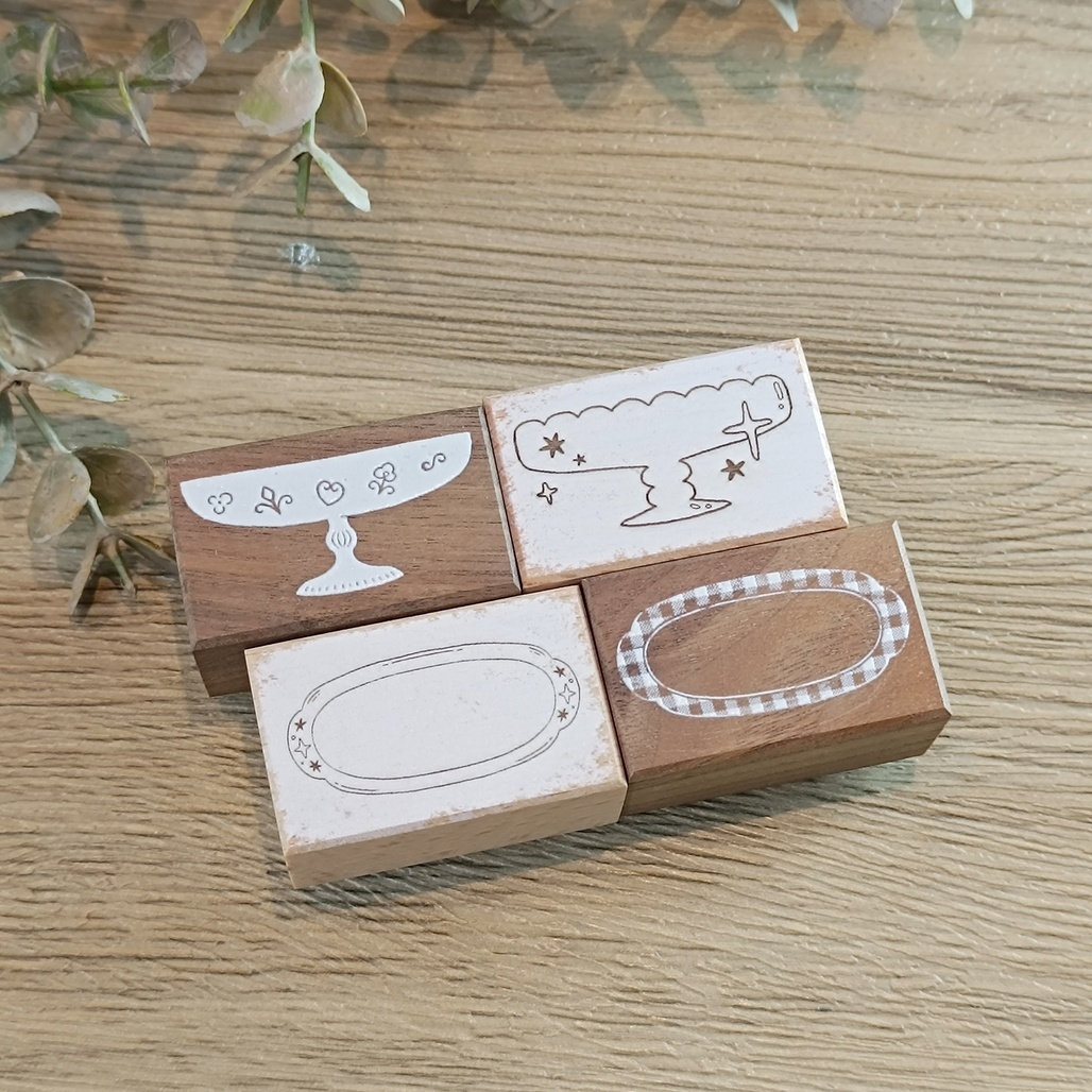 fafa製造所． 容器系列 膠板印章 共四款