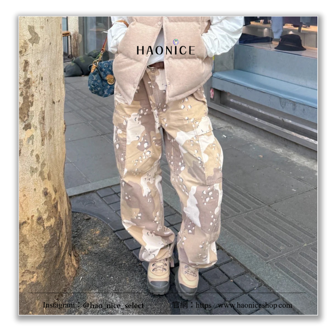 【HAO NICE】軍事迷彩潮🔥STUSSY 沙漠迷彩風長褲 工裝 寬鬆直筒褲 軍事風
