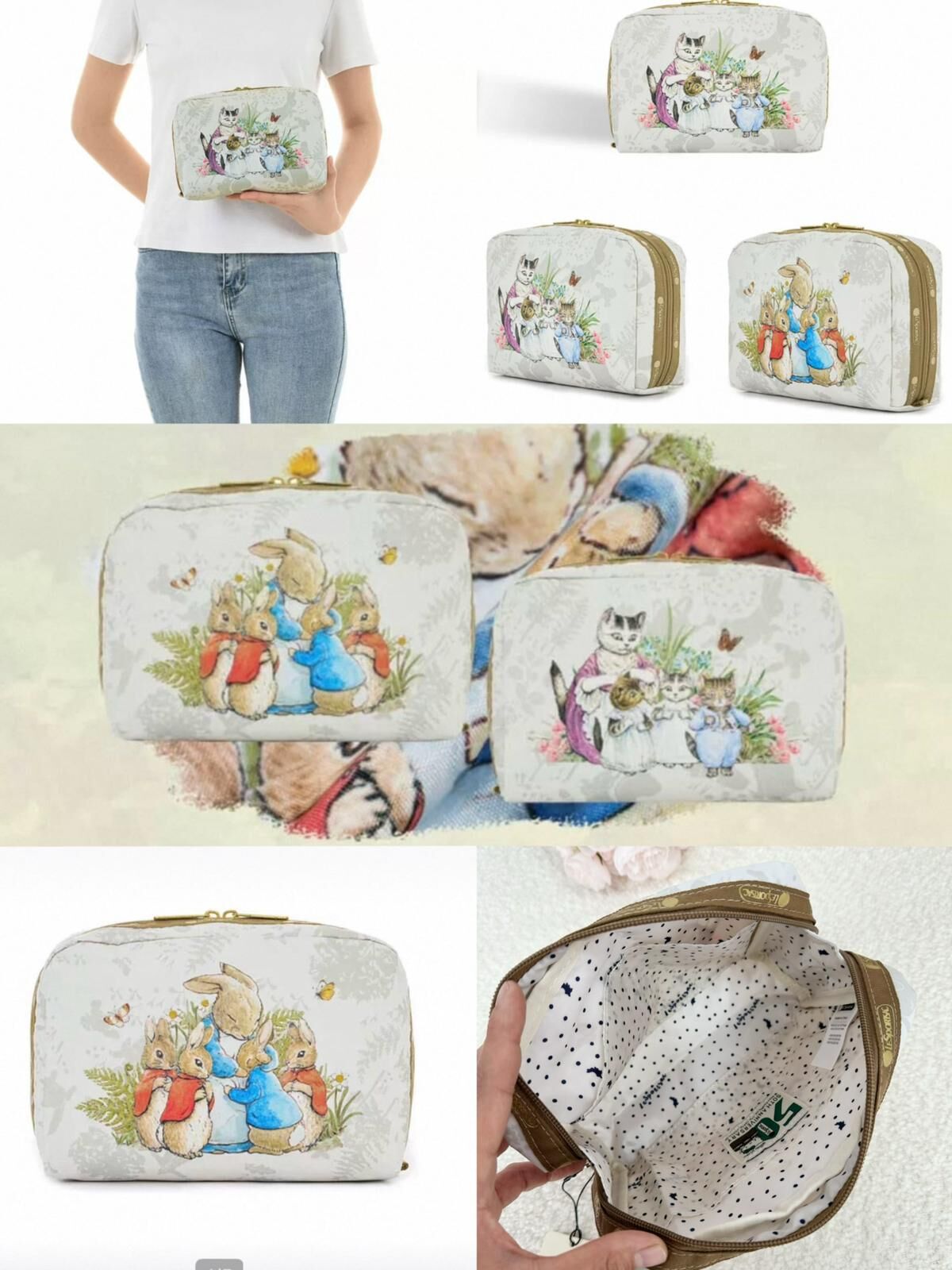 LeSports × Peter Rabbit 聯名系列 萌趣貓咪+兔子家族 包