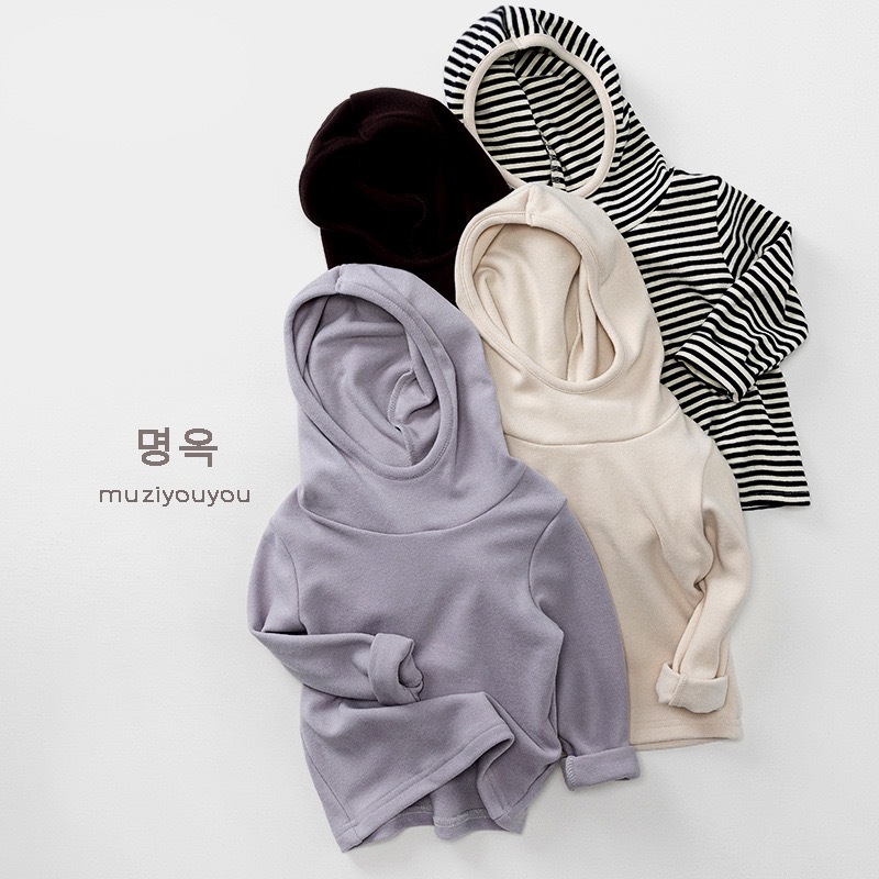 現貨100、120｜四色  ᝰ. 寶貝內絨毛保暖帽TEE