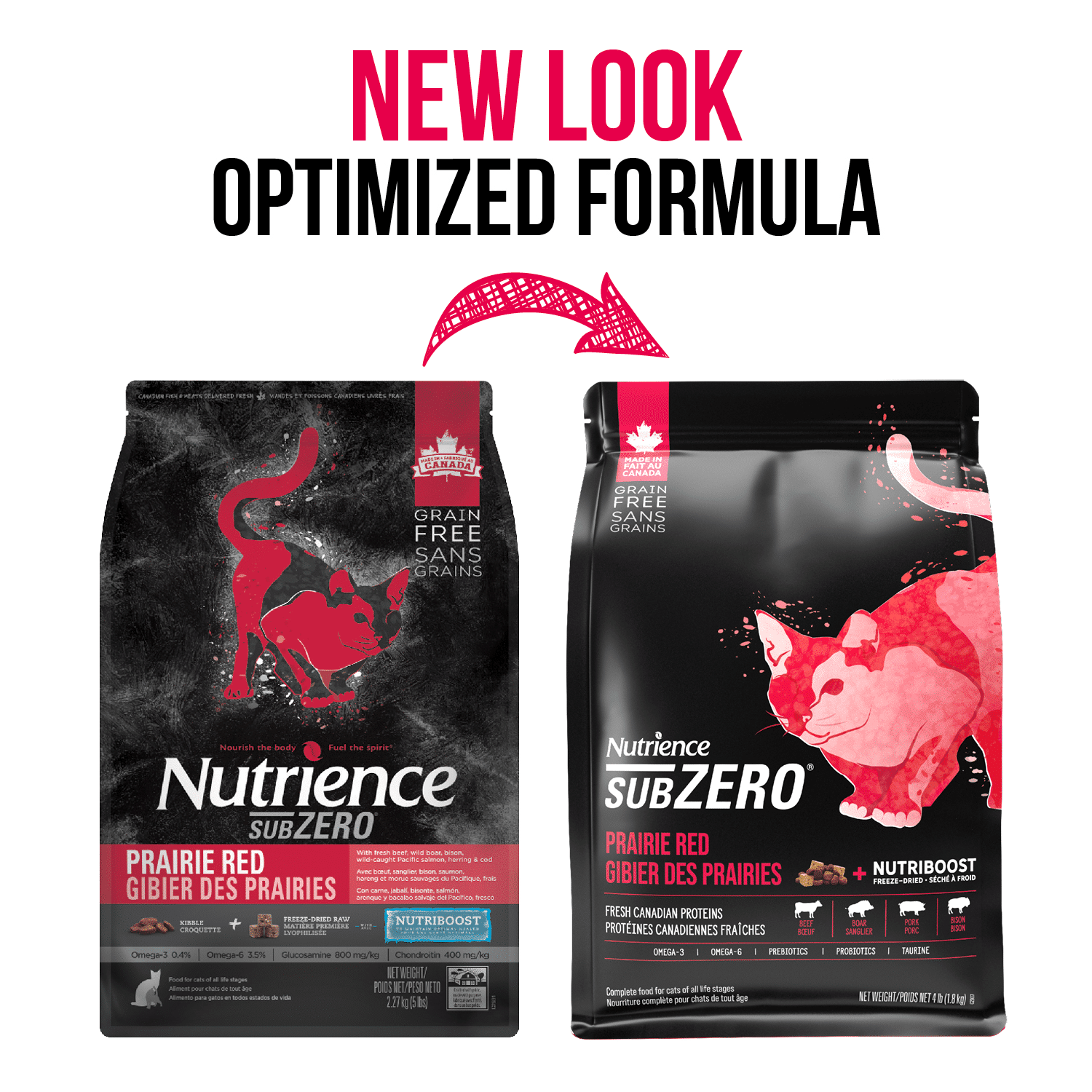 [限時優惠] [新包裝] Nutrience – SubZero凍乾鮮牛肝+紅肉+海魚 無穀物全貓配方 Prairie Red (紅) 10lb