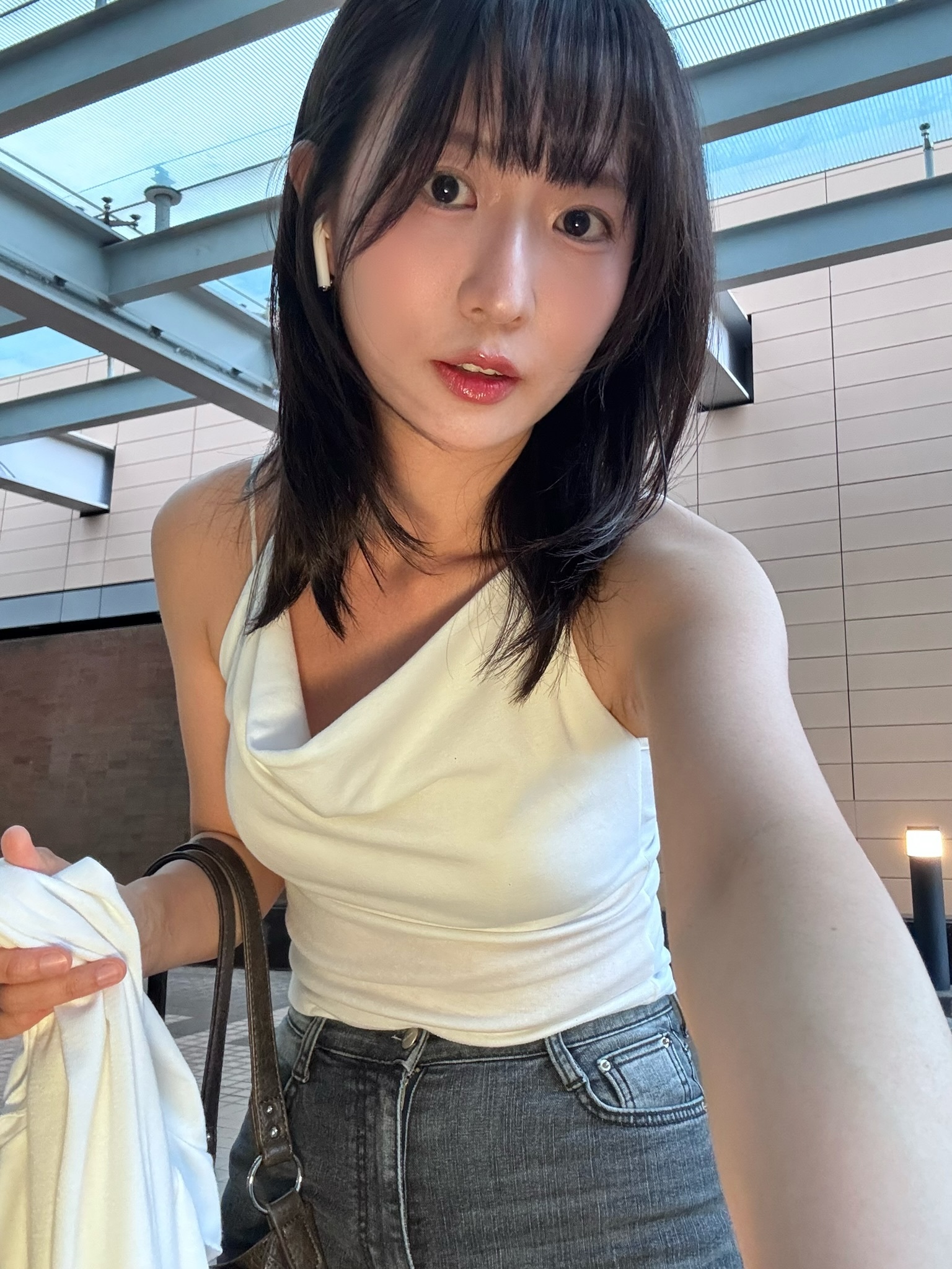 (訂購)SEXY CUTE垂領背心上衣外套 T1110(白/深灰/黑)