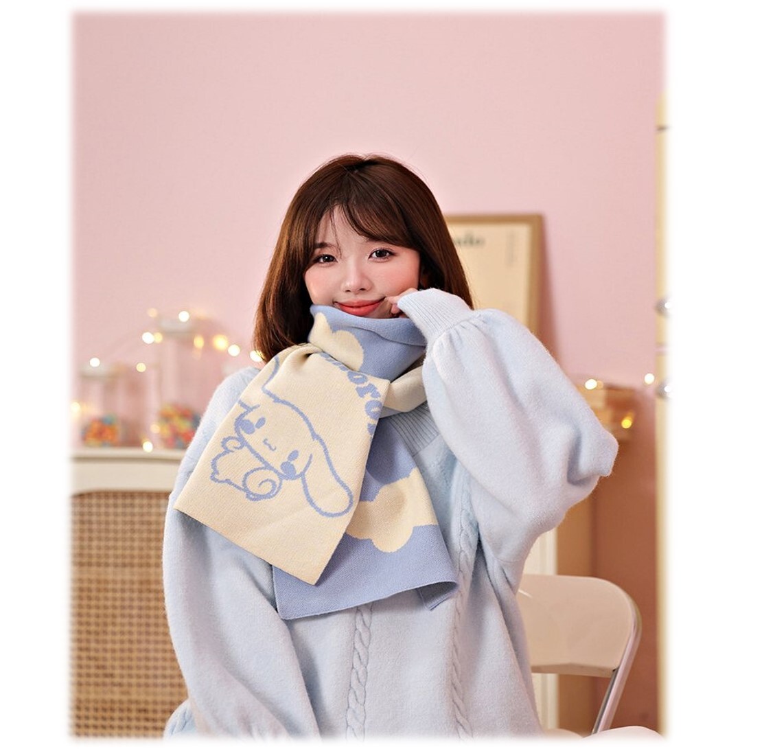 Sanrio 玉桂狗 |成人針織圍巾 頸巾