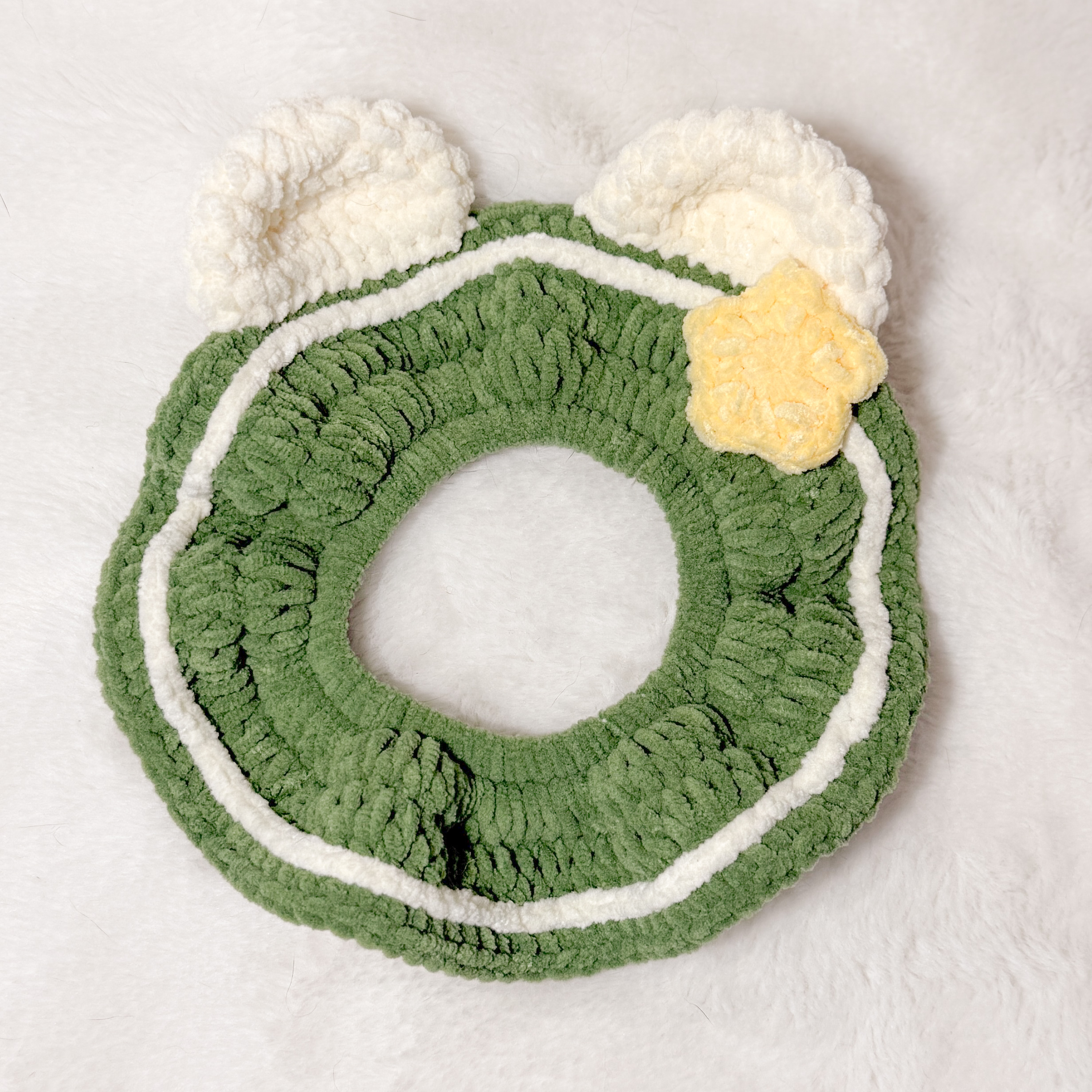 聖誕熊熊領巾・雪白星星