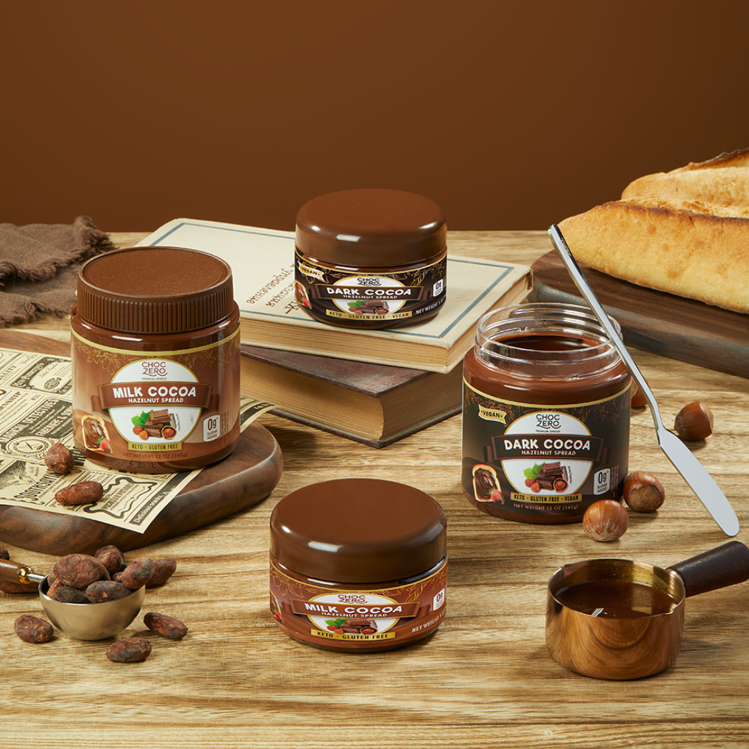 Choczero - 『Mini』無添加糖純素黑朱古力榛子醬 低糖Nutella 140g 『細』