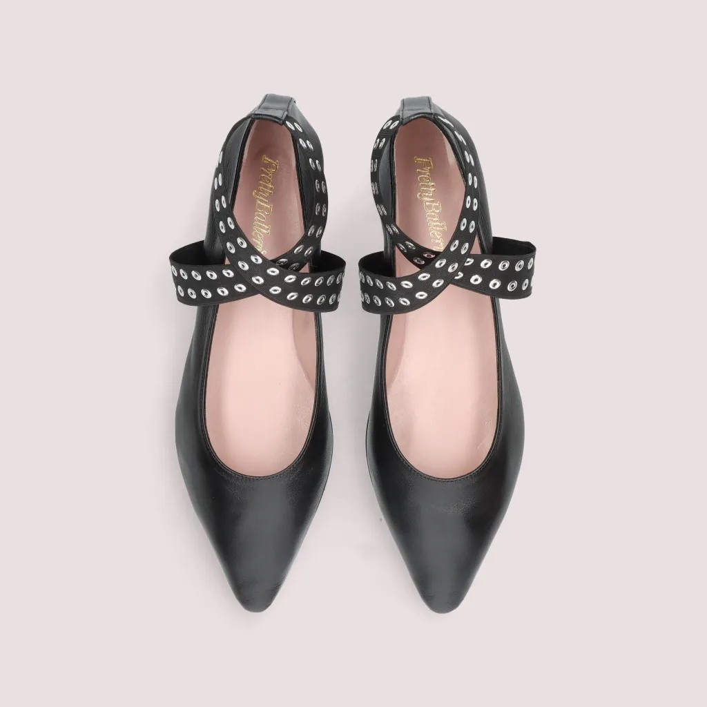 1PB1113-008 PRETTY BALLERINAS Tyra Black Leather #52769_001 (S-K11-E)