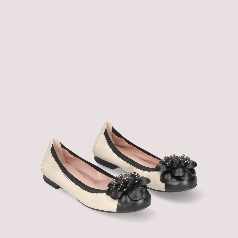 1PB1113-010 PRETTY BALLERINAS Shirley Ballet Flats White Leather #52575_001 (S-K11-E)